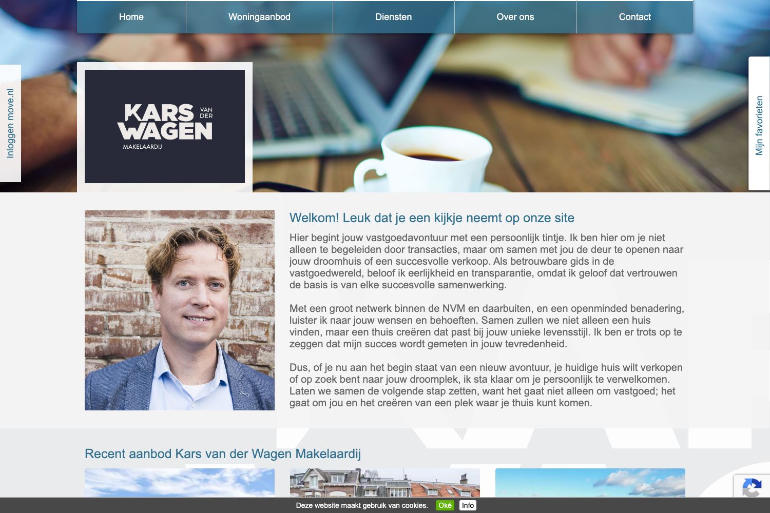Website screenshot https://karsvanderwagenmakelaardij.nl