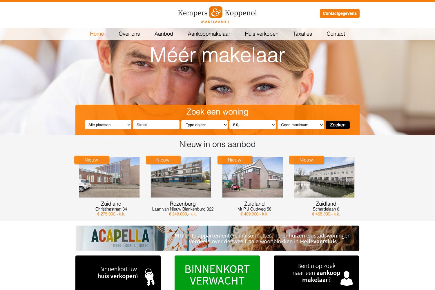 Website screenshot https://kemperskoppenol.nl