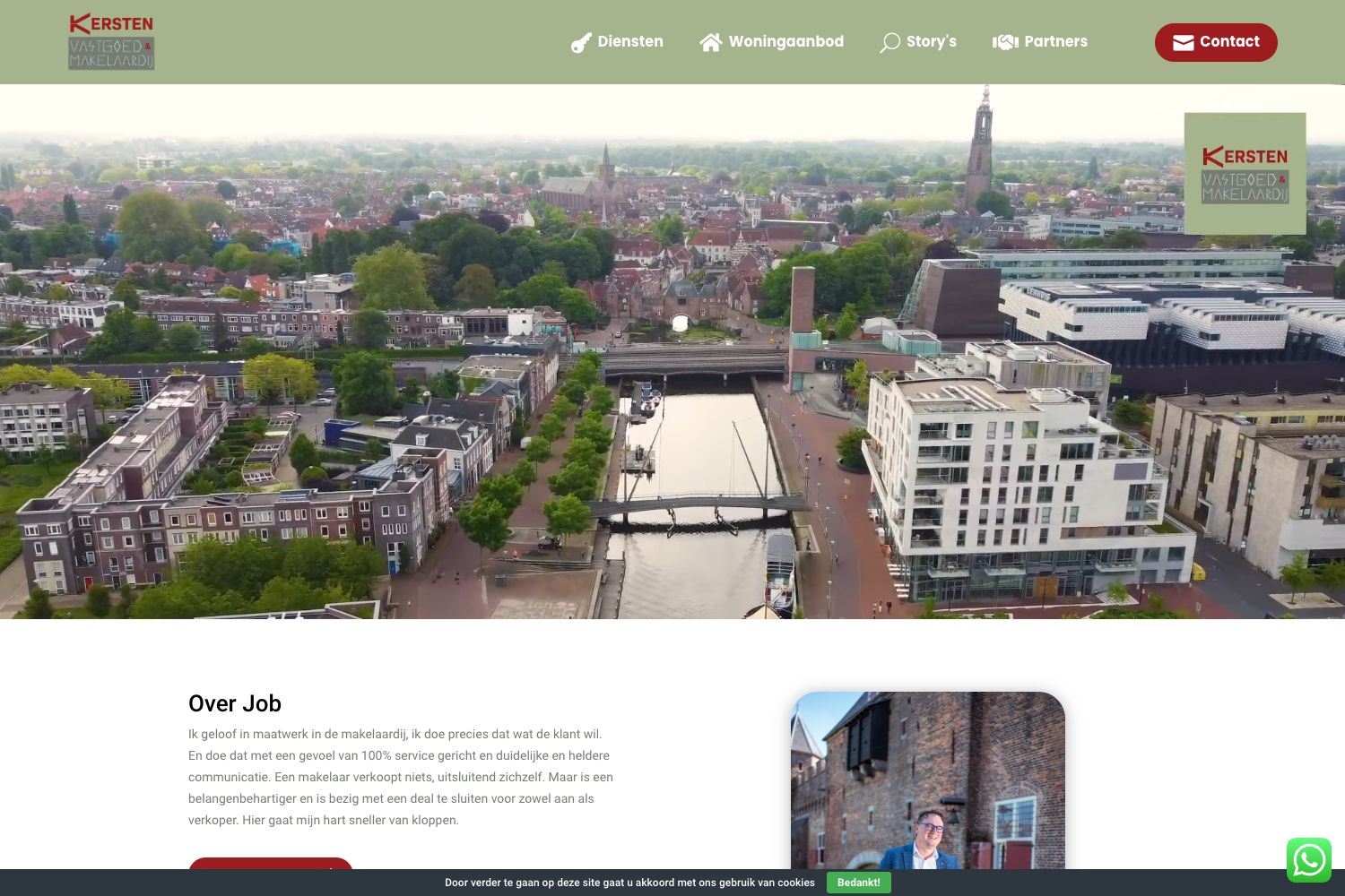 Website screenshot https://kerstenvm.nl