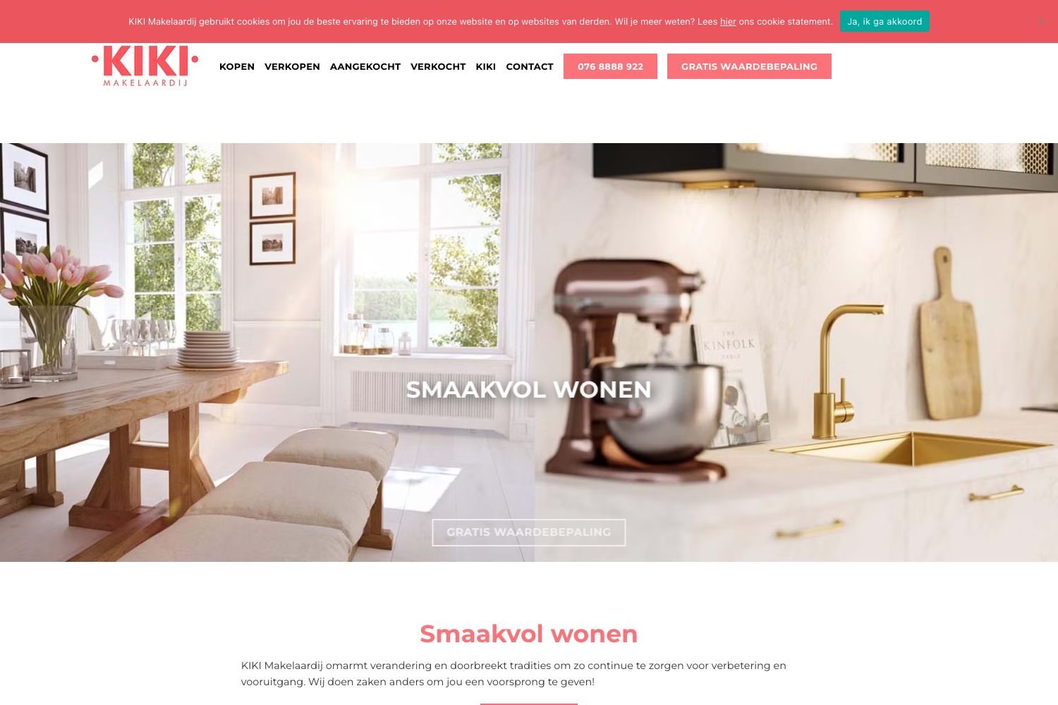 Website screenshot https://kikimakelaardij.nl