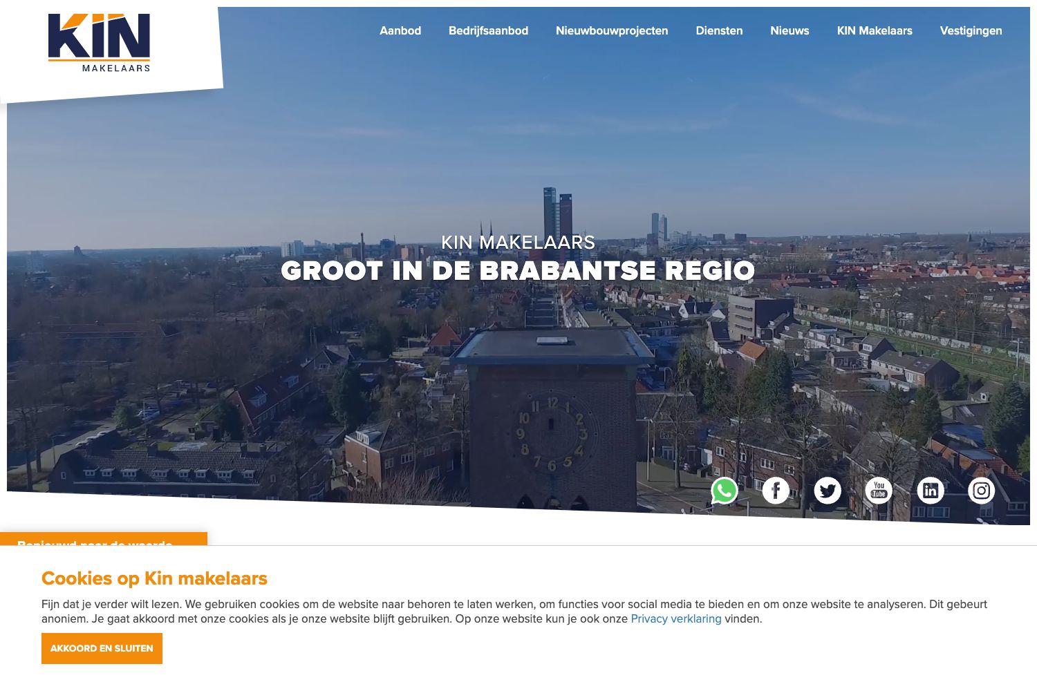 Website screenshot https://kinmakelaars.nl