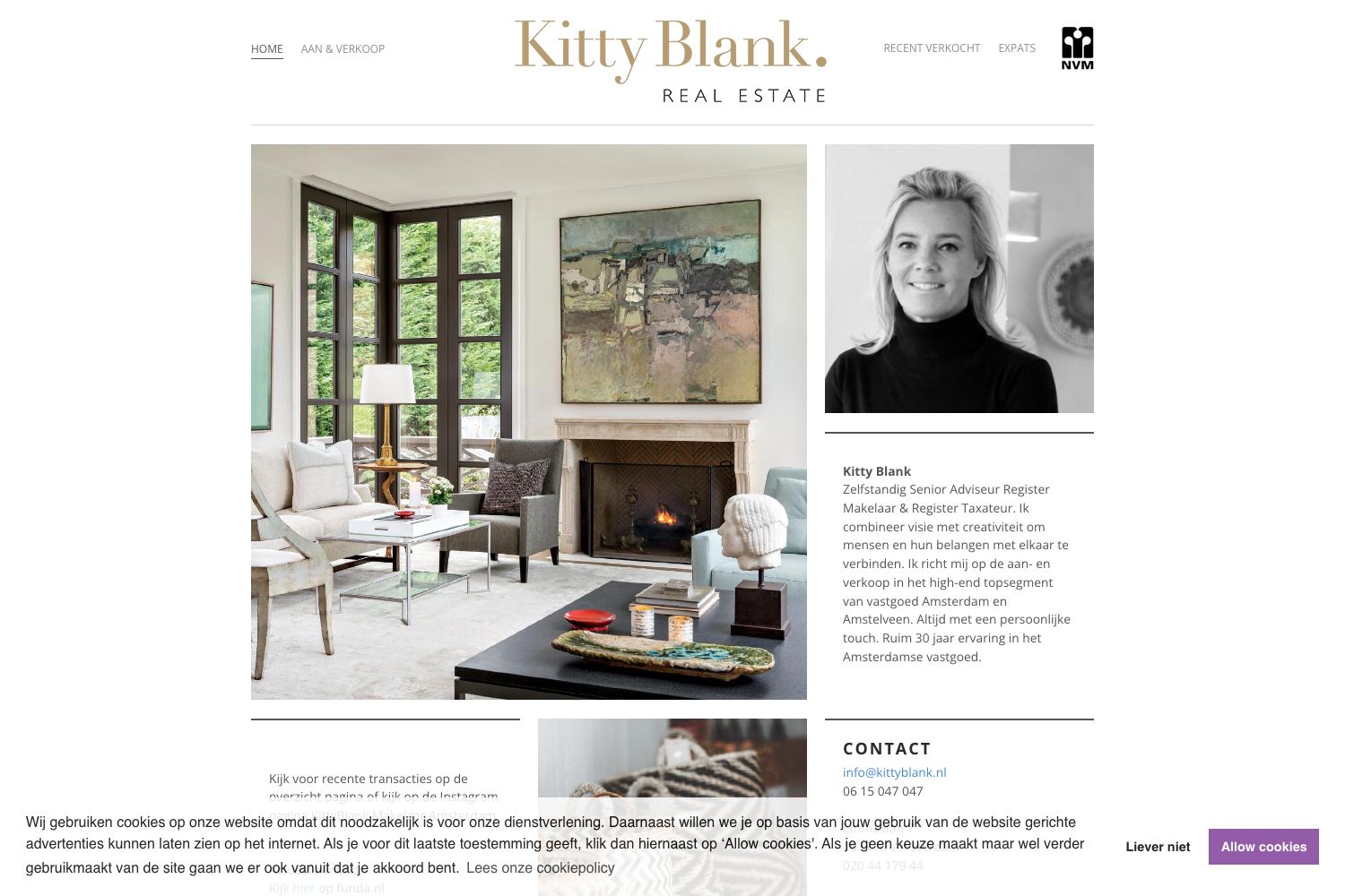 Website screenshot https://kittyblank.nl