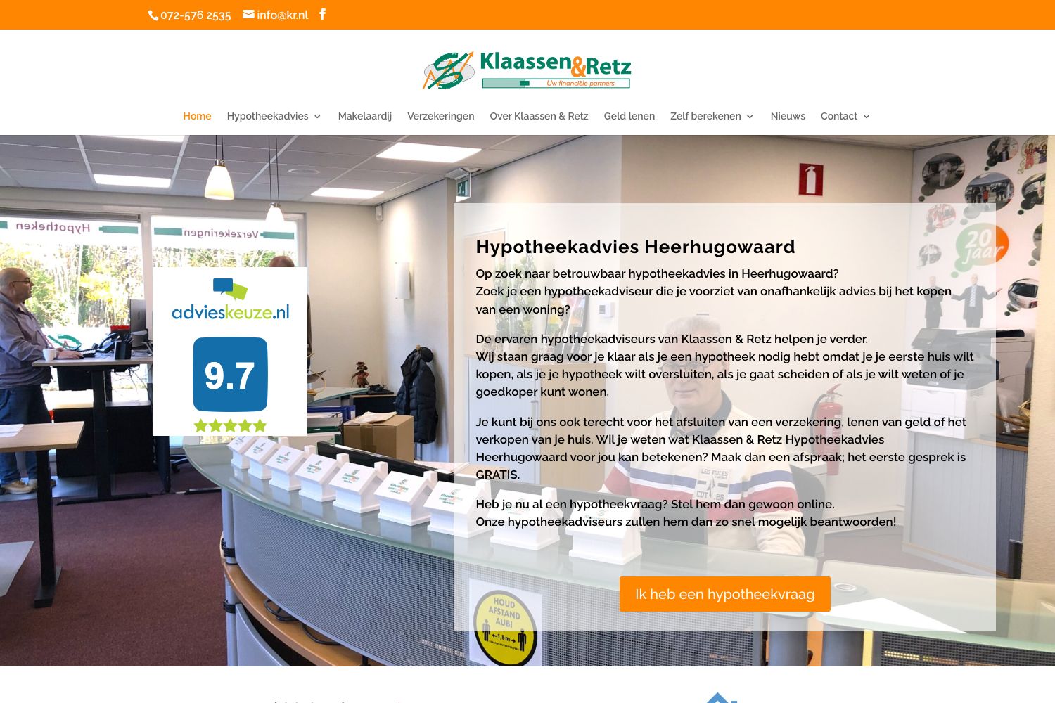 Website screenshot https://kr.nl