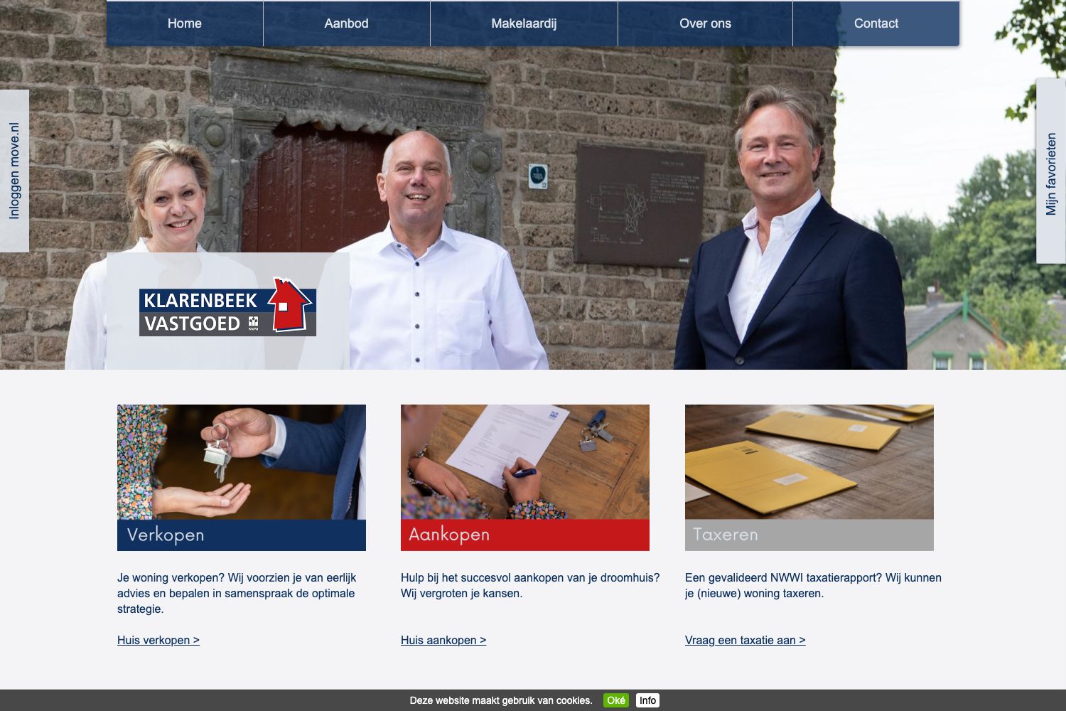 Website screenshot https://klarenbeekvastgoed.nl