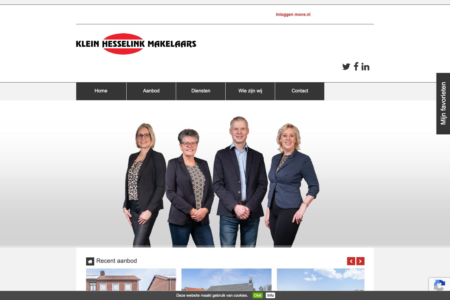 Website screenshot https://kleinhesselinkmakelaars.nl