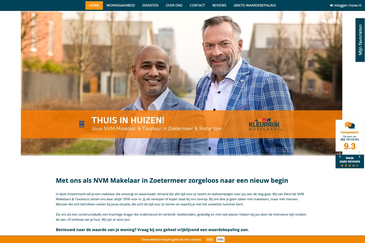 Website screenshot https://kleurrijkmakelaars.nl