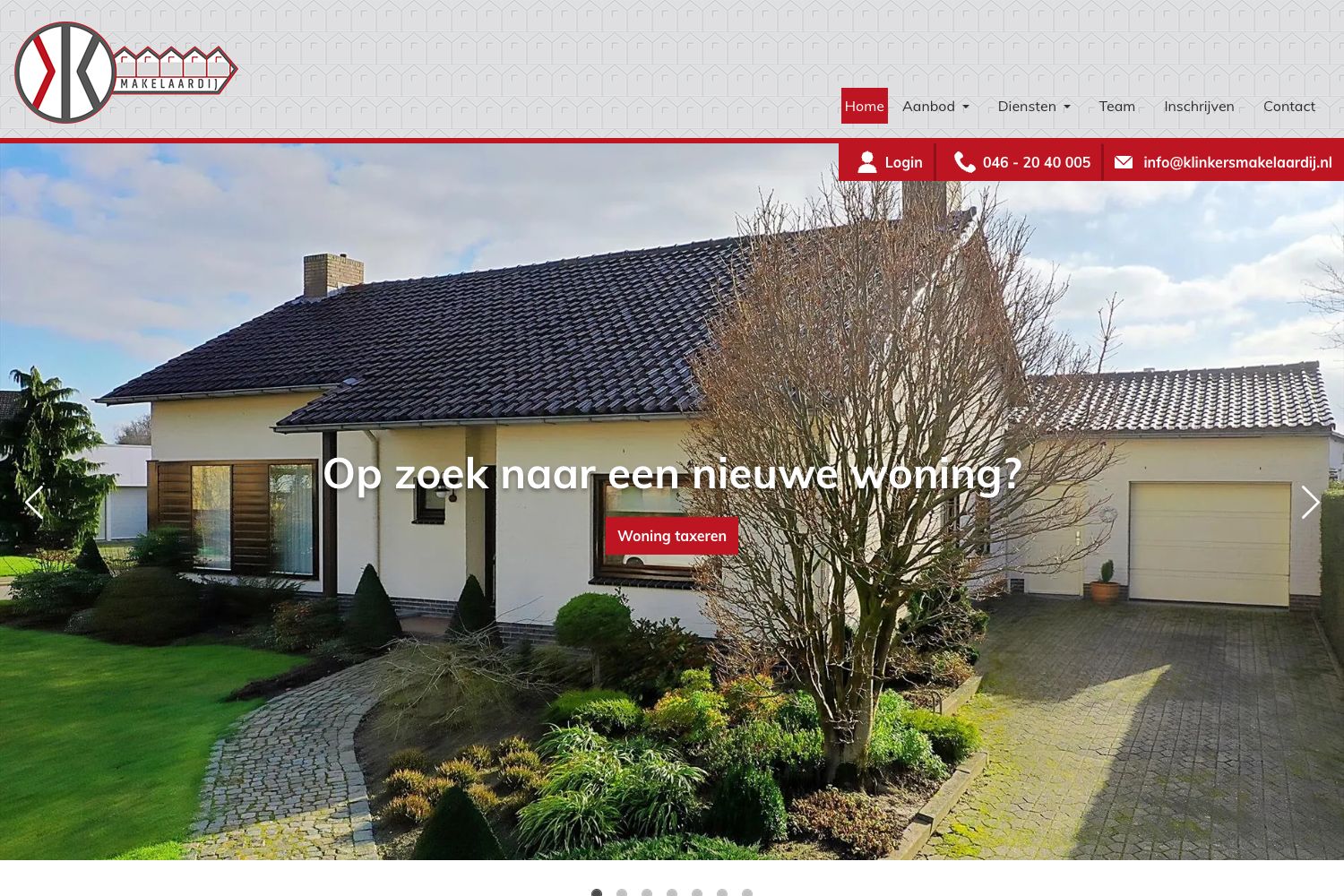 Website screenshot https://klinkersmakelaardij.nl