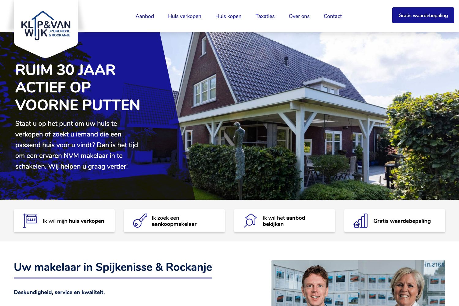 Website screenshot https://kvwmakelaars.nl