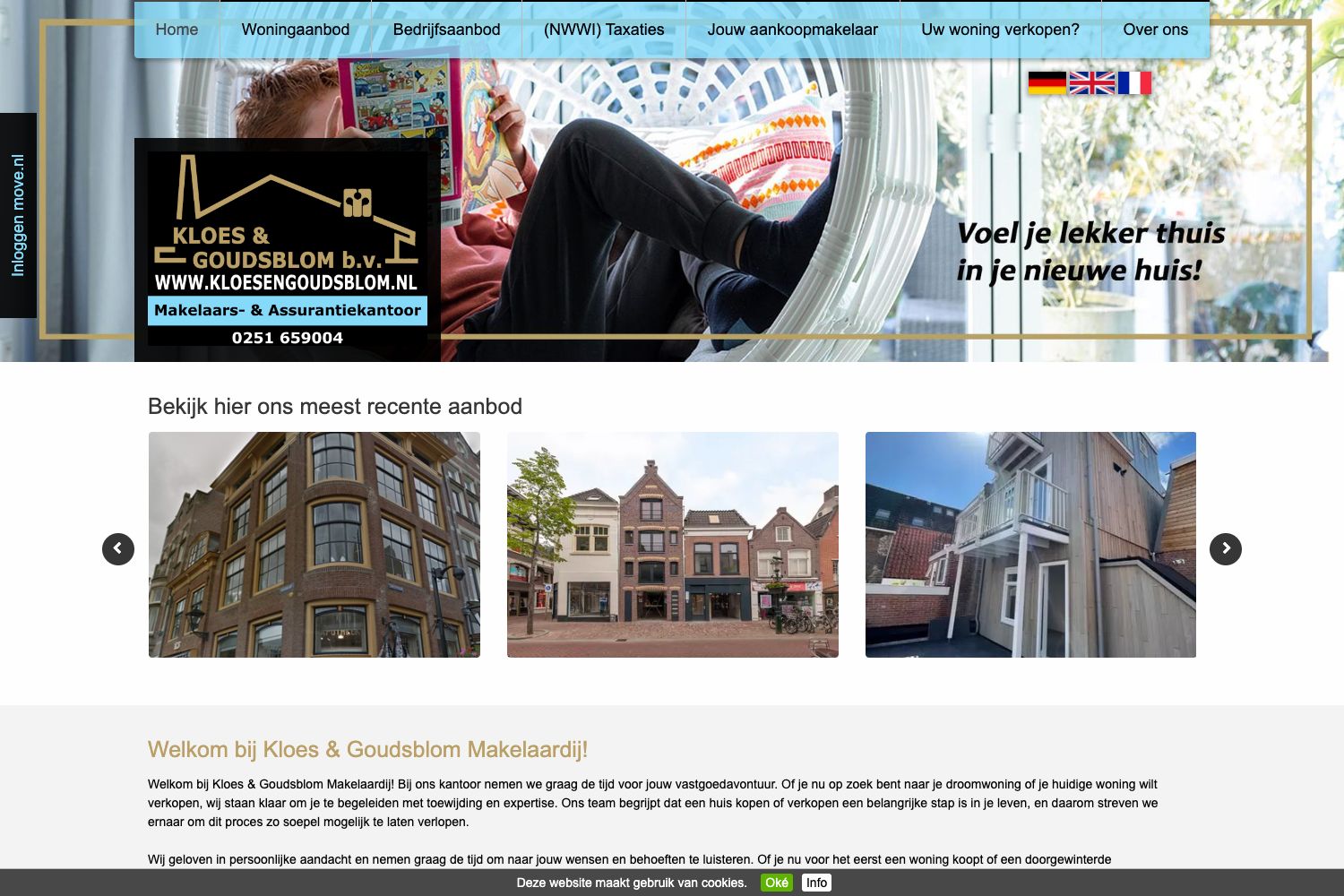 Website screenshot https://kloesengoudsblom.nl