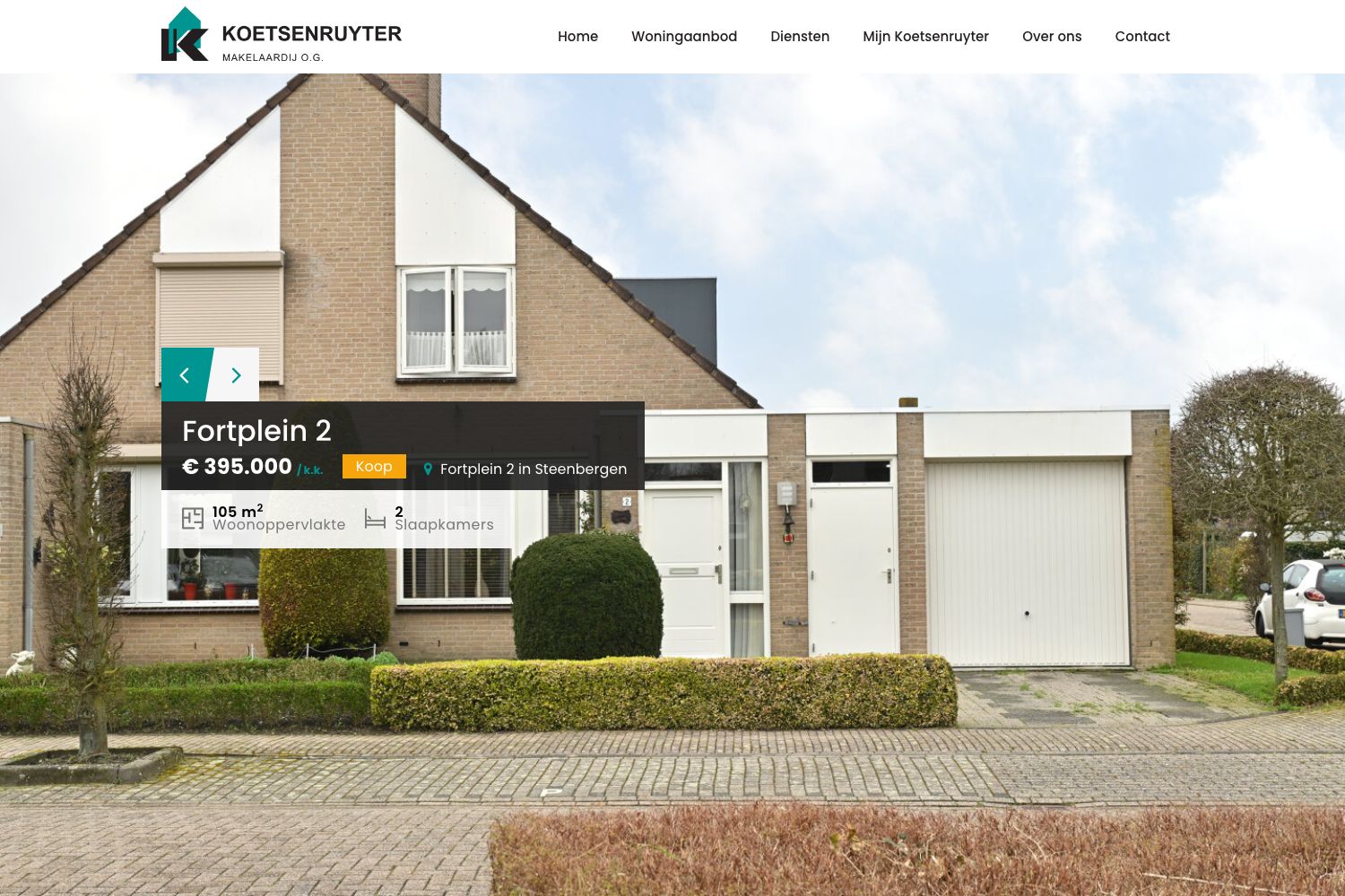 Website screenshot https://koetsenruyter.nl