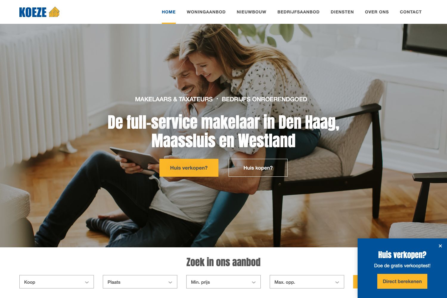 Website screenshot https://koeze.nl
