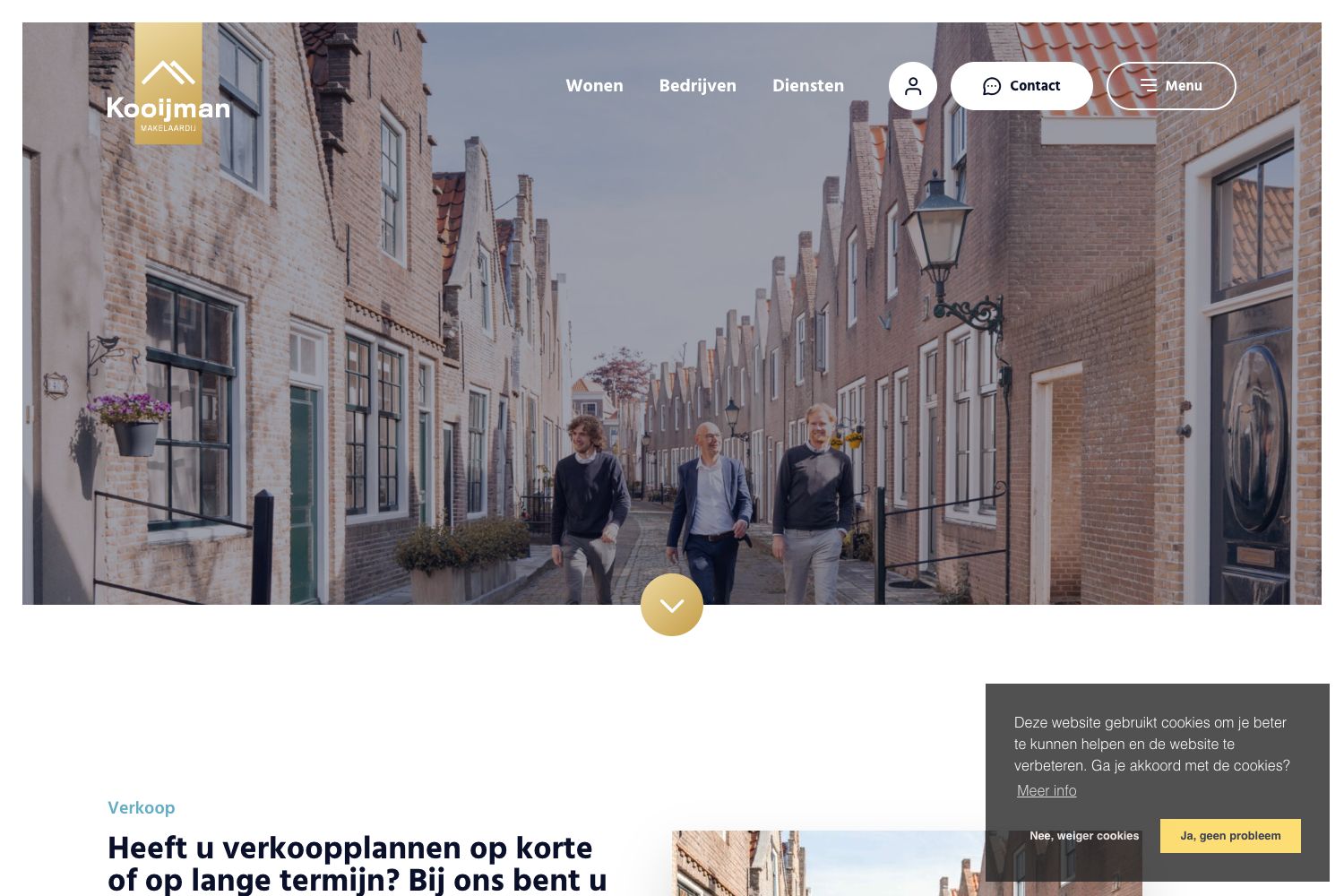 Website screenshot https://kooijmanmakelaardij.nl