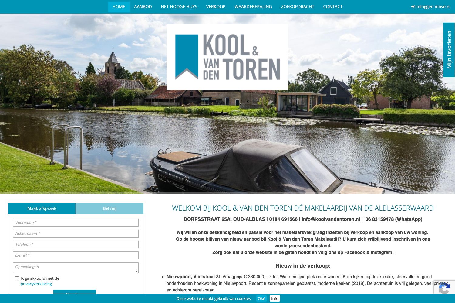 Website screenshot https://koolvandentoren.nl