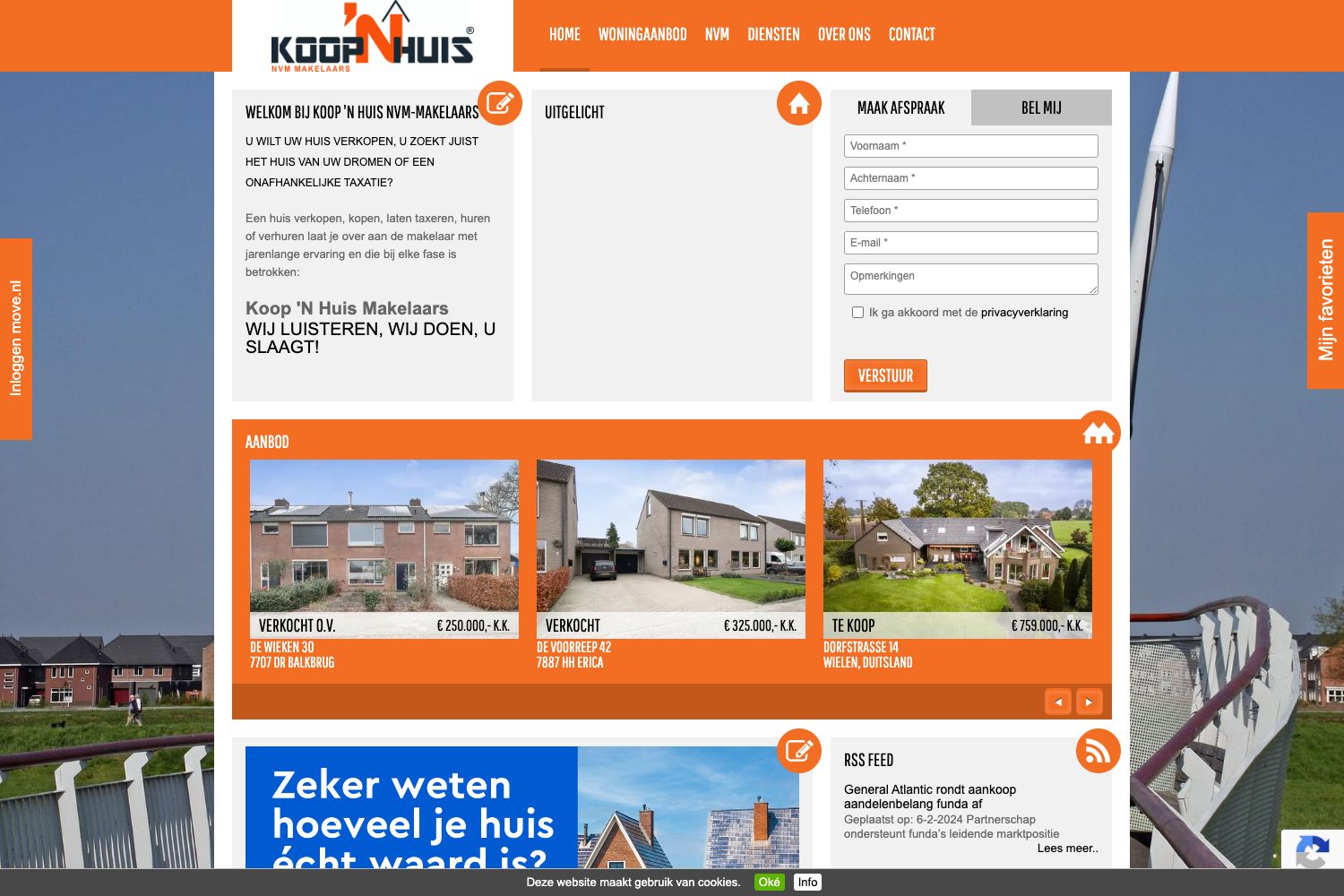 Website screenshot https://koopnhuis.nl