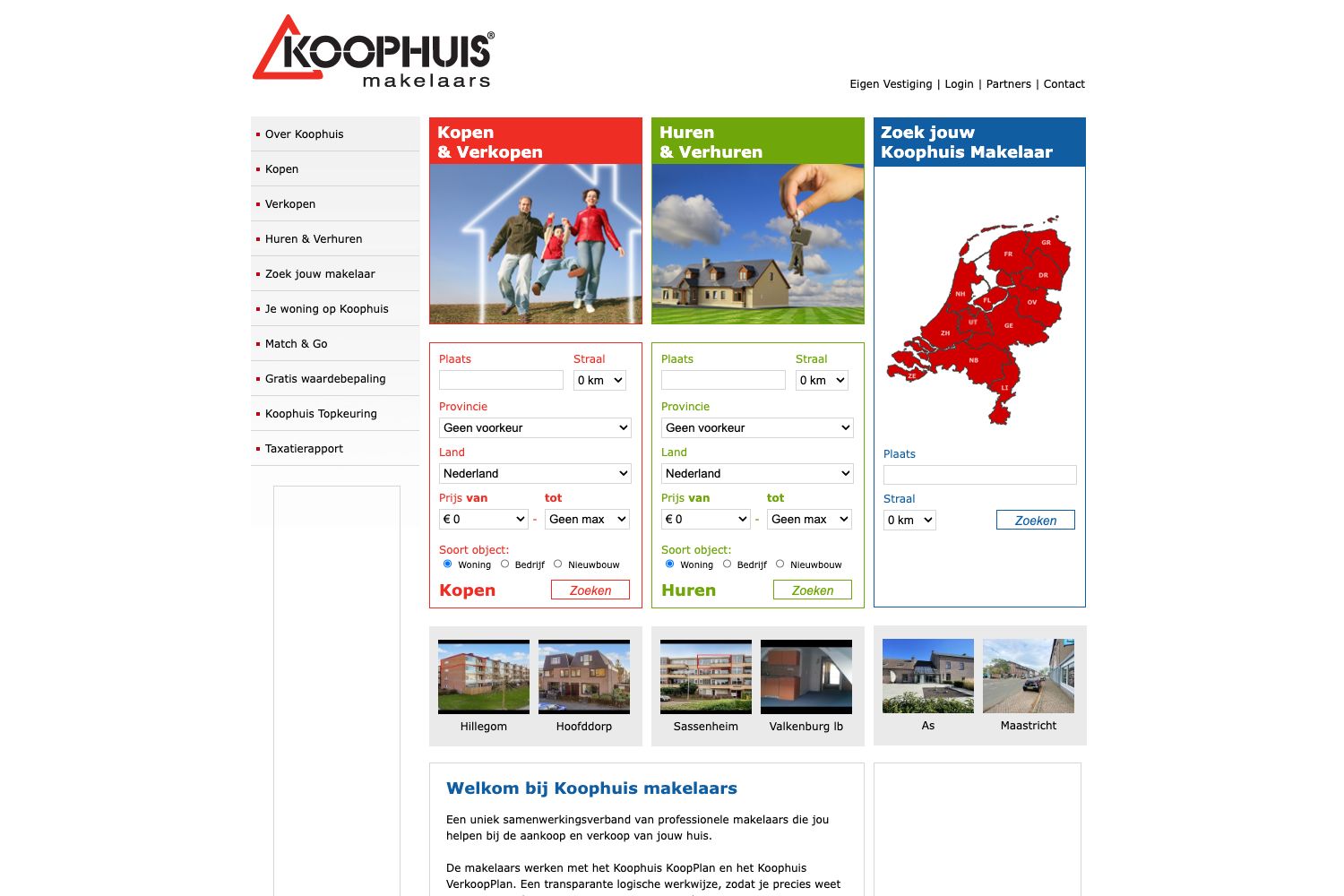 Website screenshot https://koophuis.nl