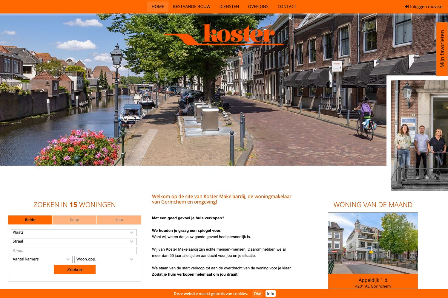 Website screenshot https://koster-makelaardij.nl
