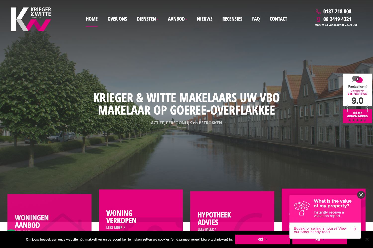 Website screenshot https://kwmakelaars.nl