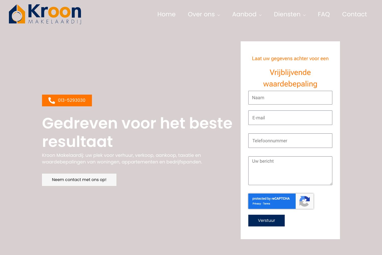 Website screenshot https://kroonhuis.nl