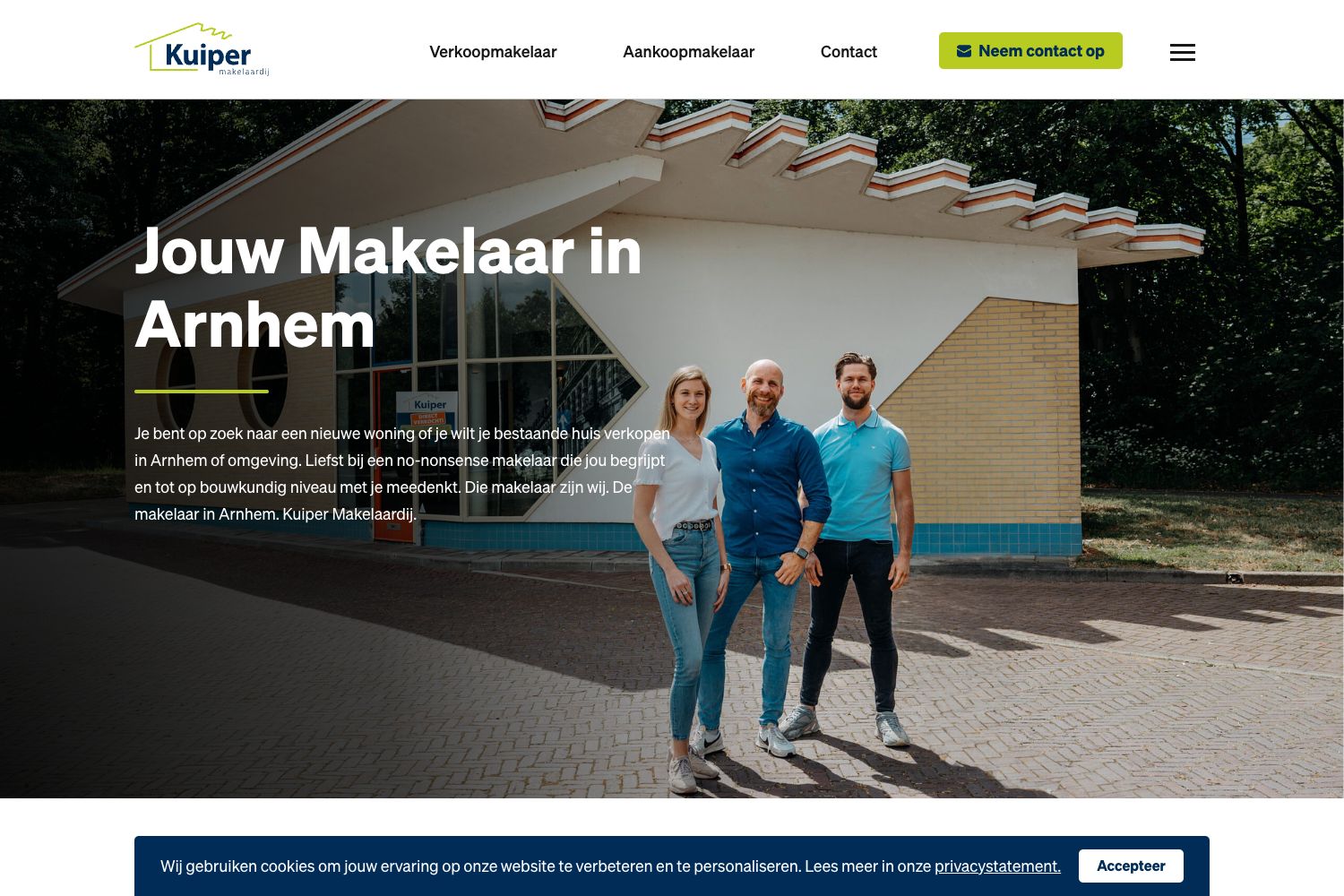 Website screenshot https://kuipermakelaardij.nl