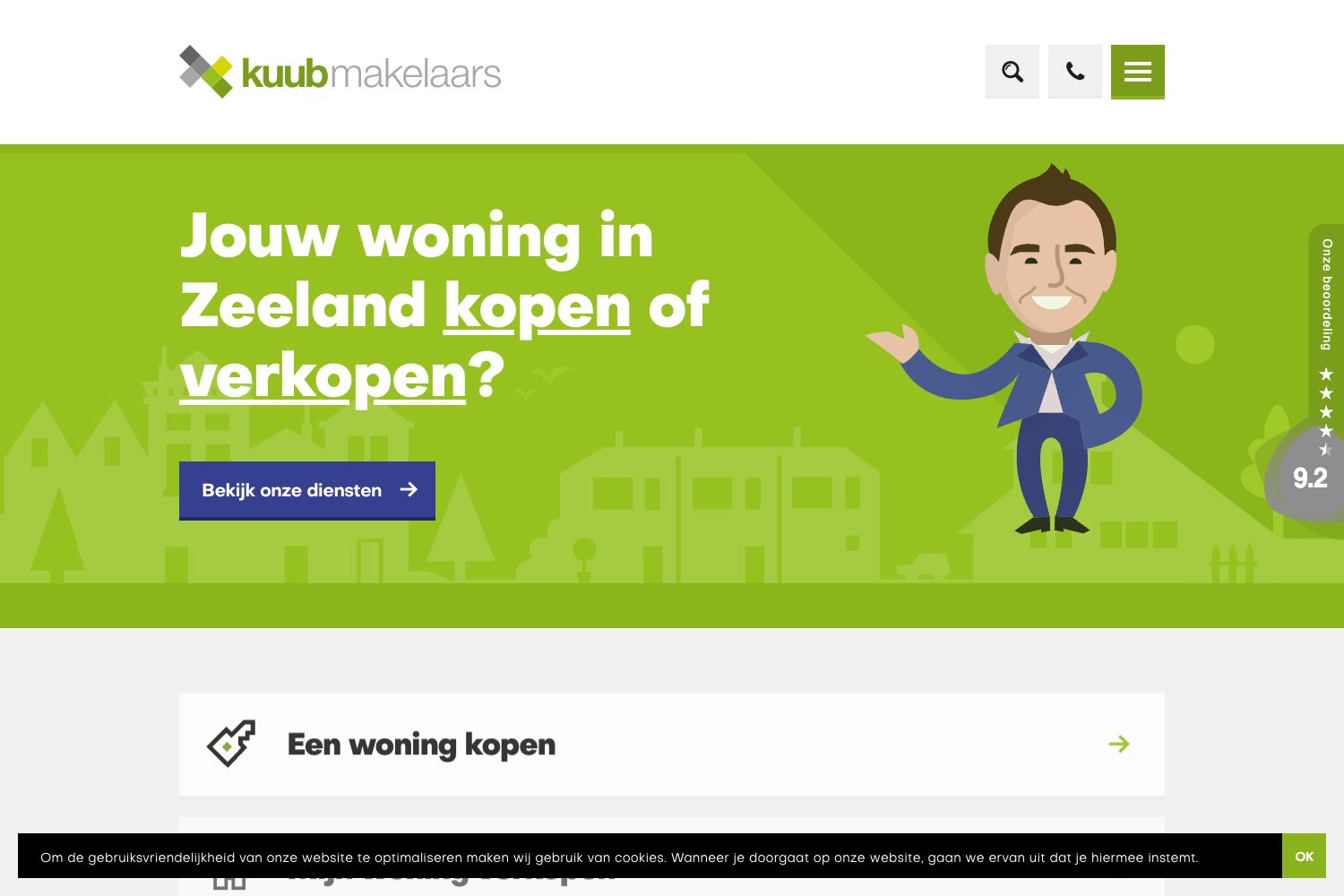 Website screenshot https://kuubmakelaars.nl