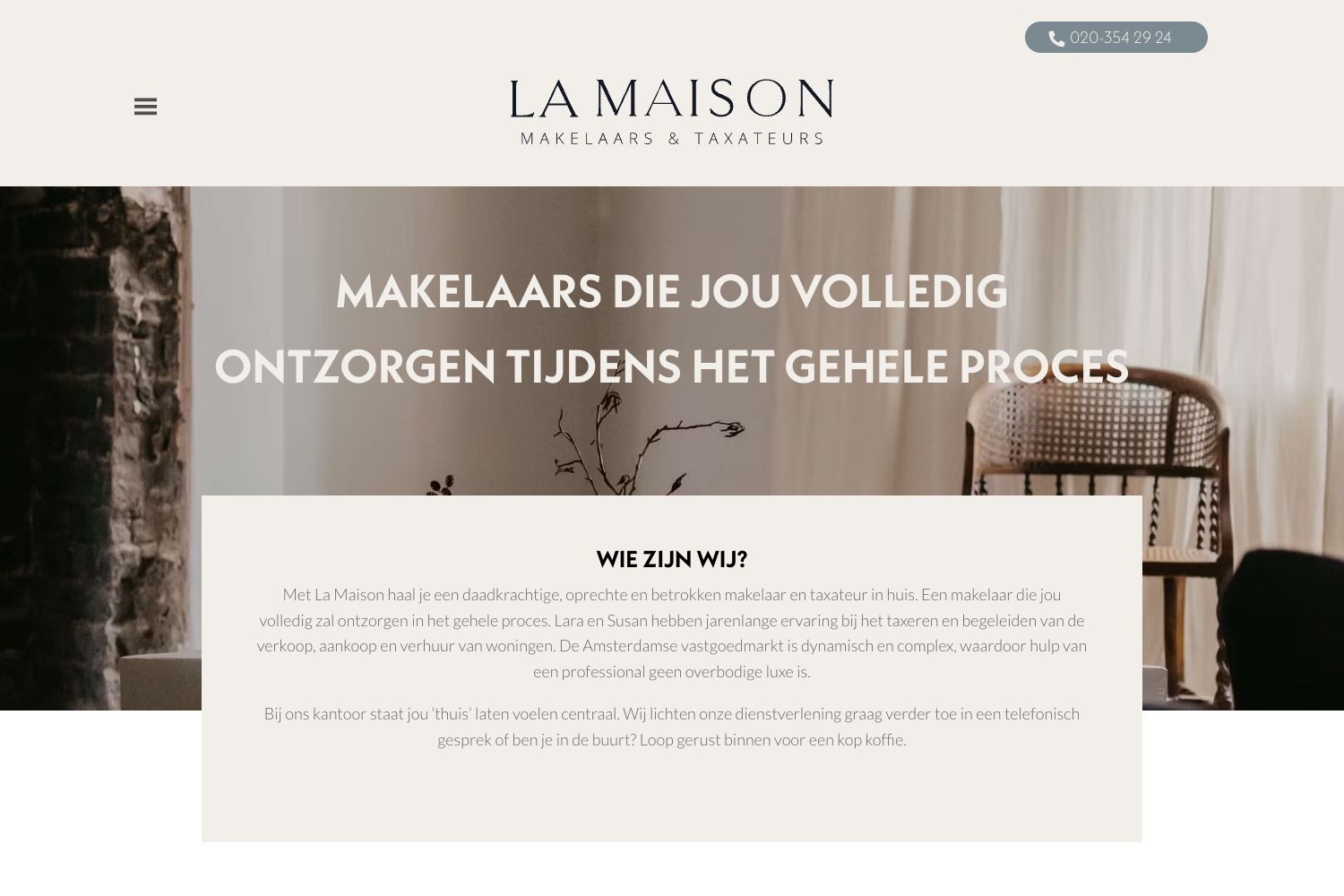 Website screenshot https://lamaison.nl