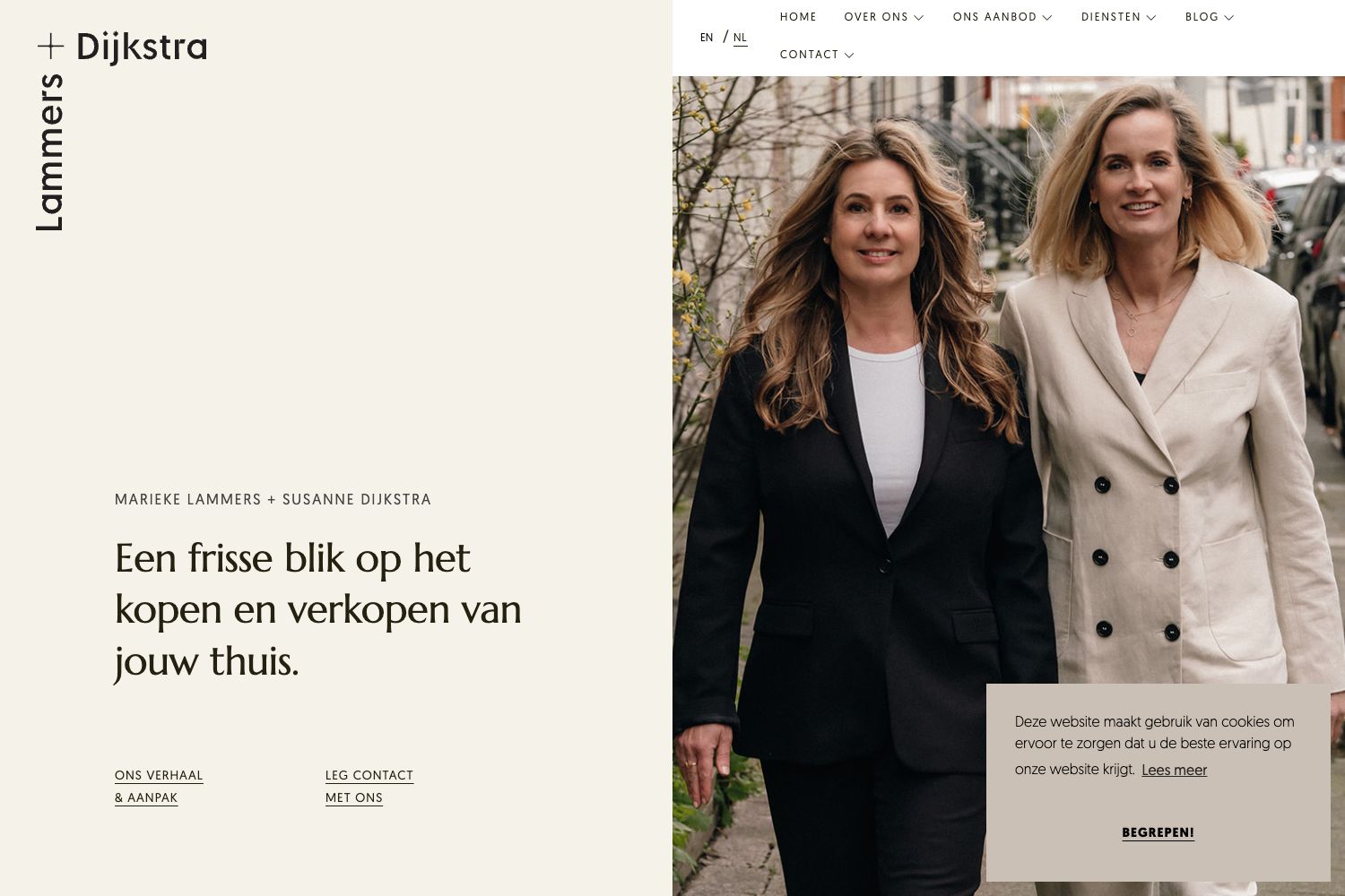 Website screenshot https://ldmakelaars.nl