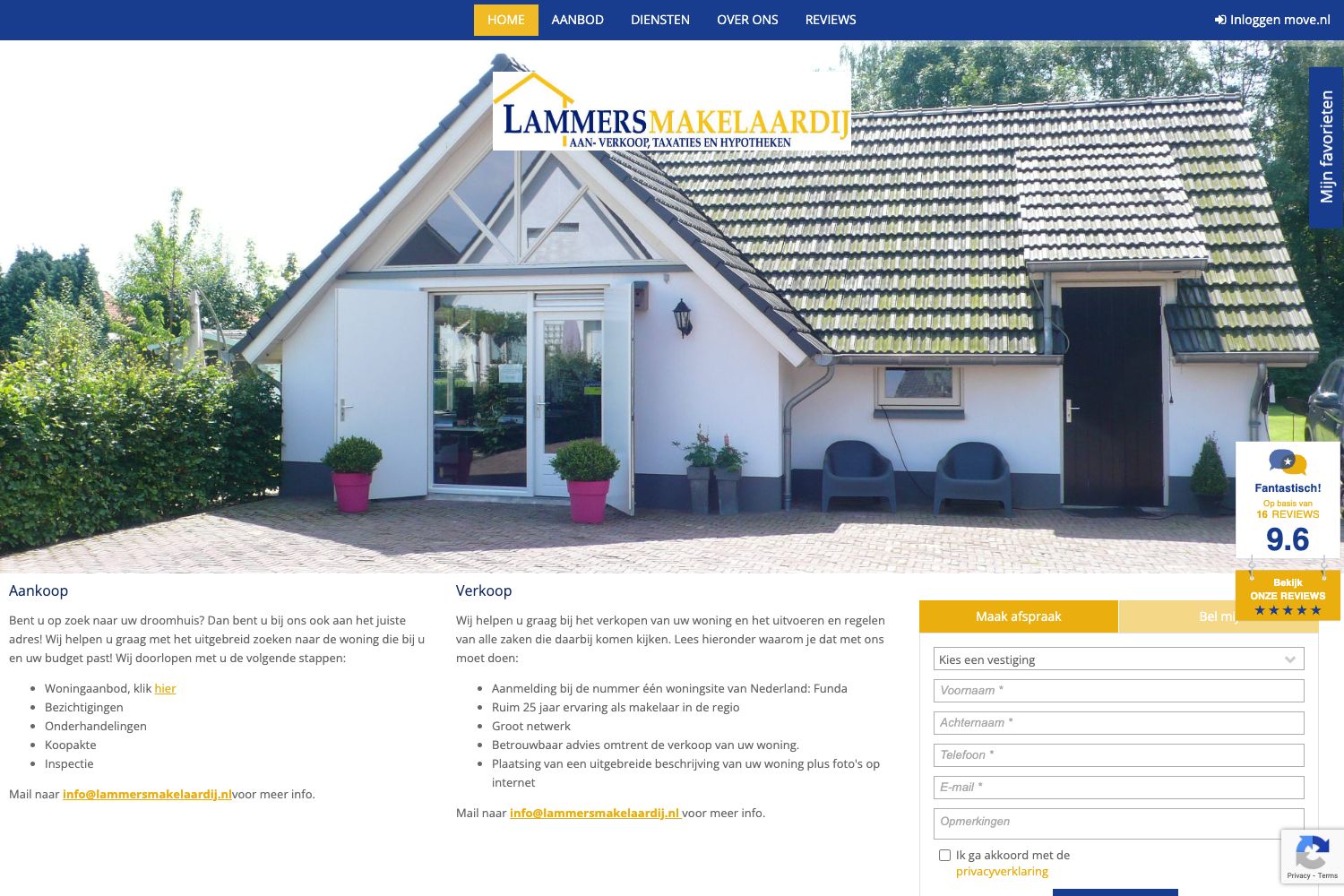 Website screenshot https://lammersmakelaardij.nl