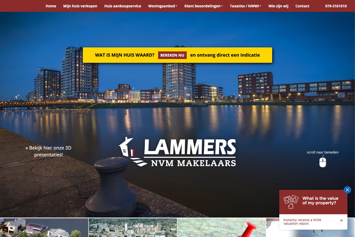 Website screenshot https://lammersmakelaars.nl