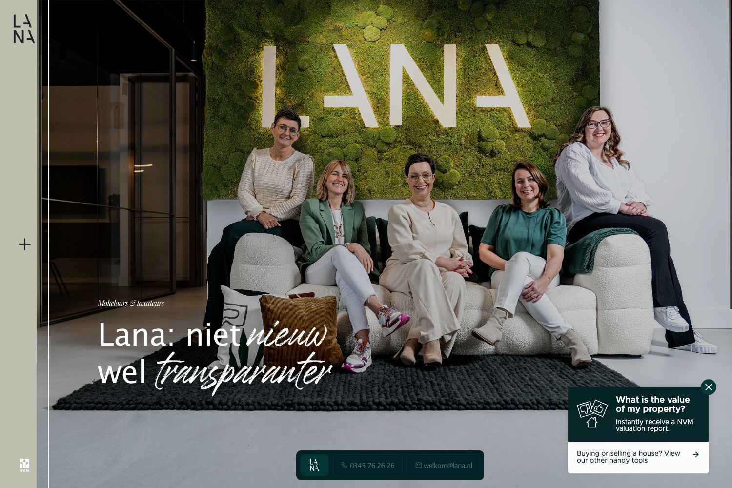 Website screenshot https://lana.nl