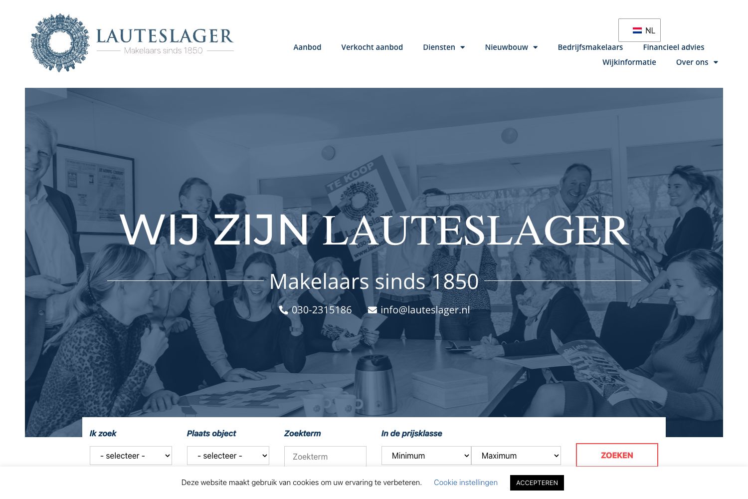 Website screenshot https://lauteslager.nl