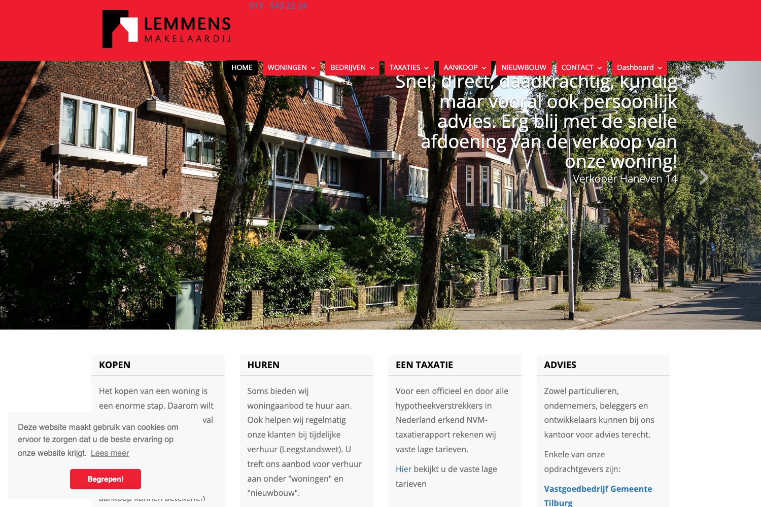 Website screenshot https://lemmens.nl