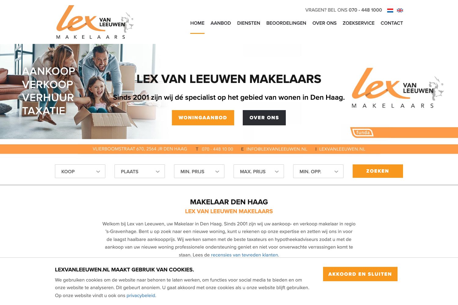 Website screenshot https://lexvanleeuwen.nl