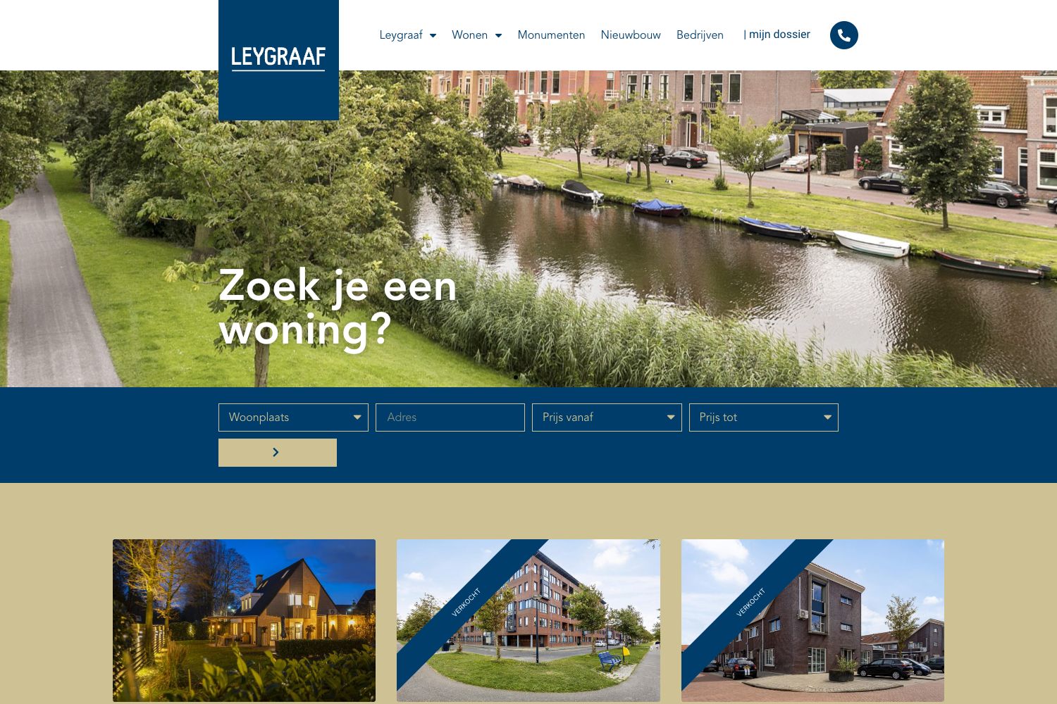 Website screenshot https://leygraafmakelaars.nl