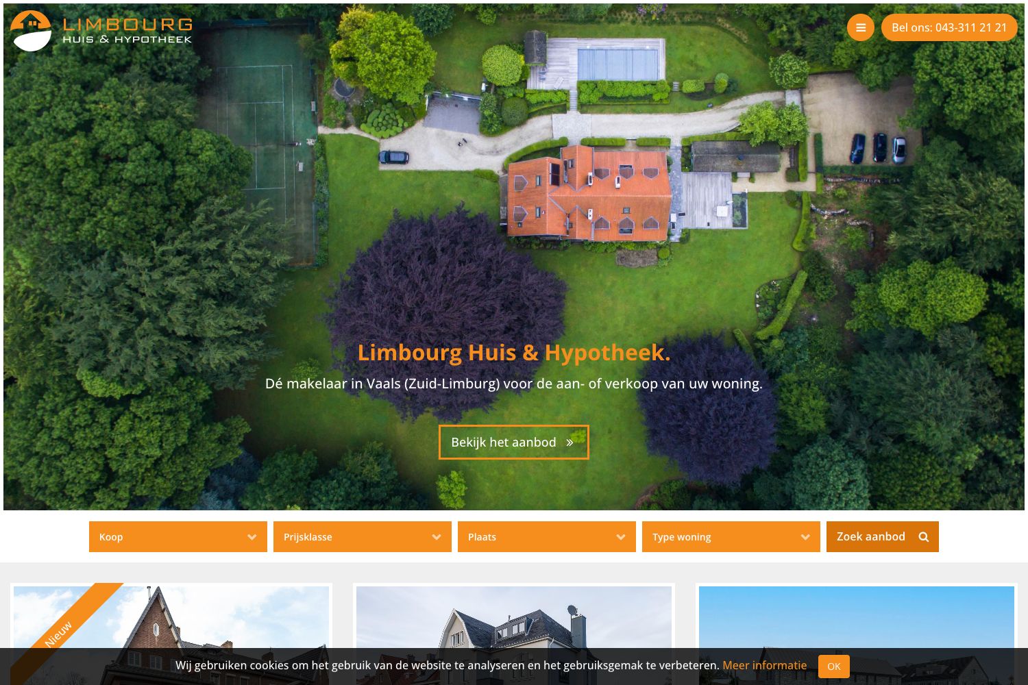 Website screenshot https://limbourgwonen.nl