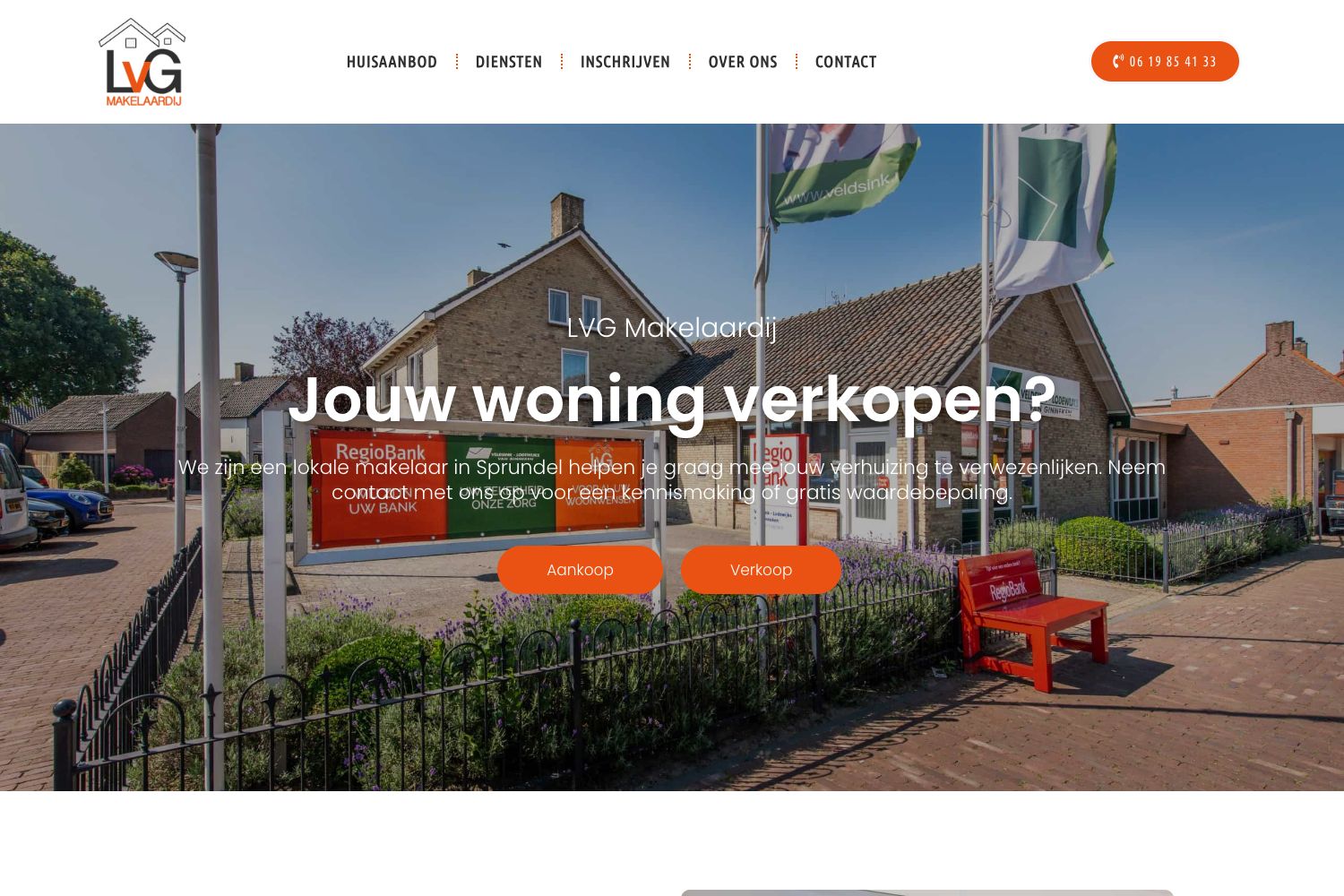 Website screenshot https://lvgmakelaardij.nl