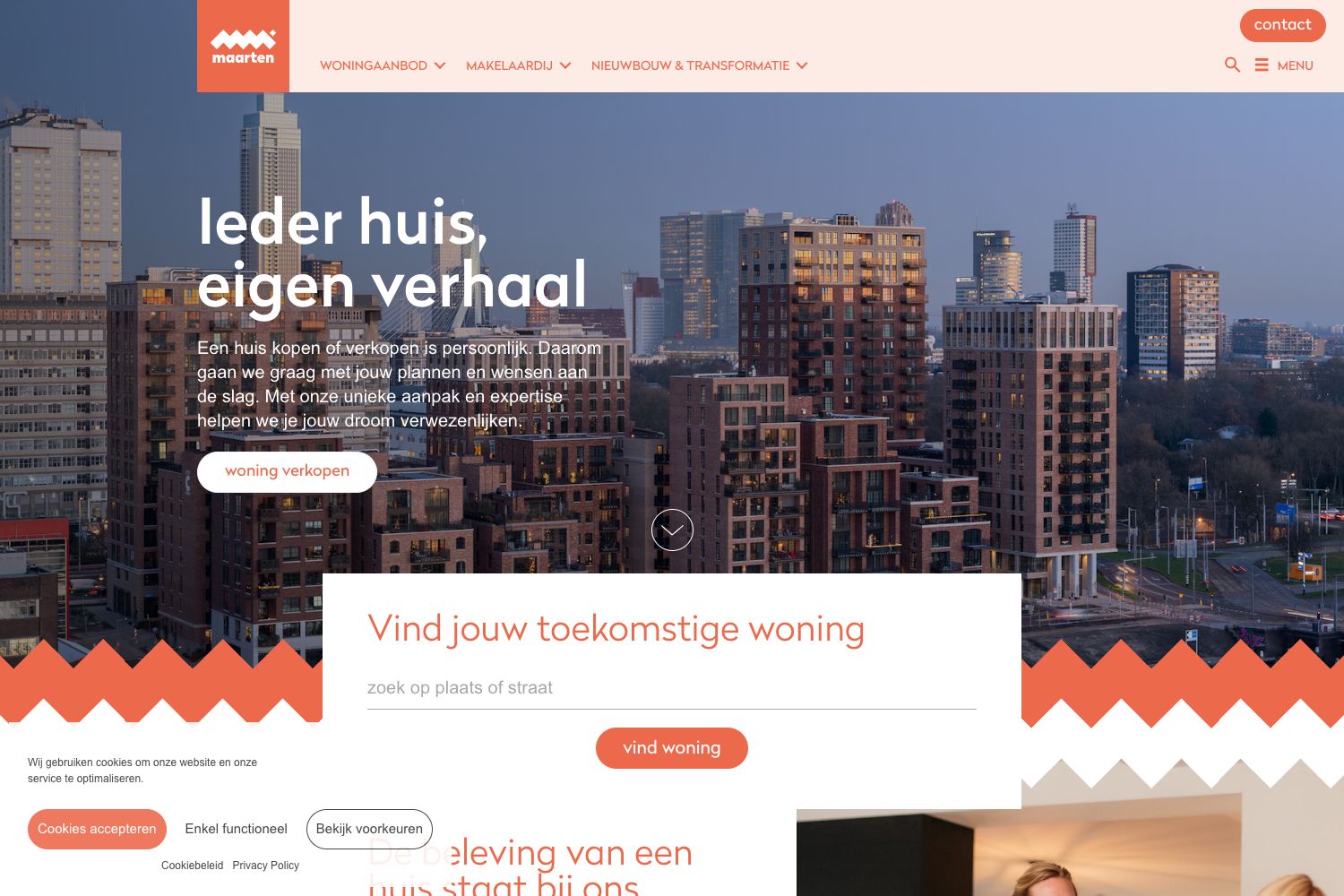 Website screenshot https://maartenmakelaardij.nl