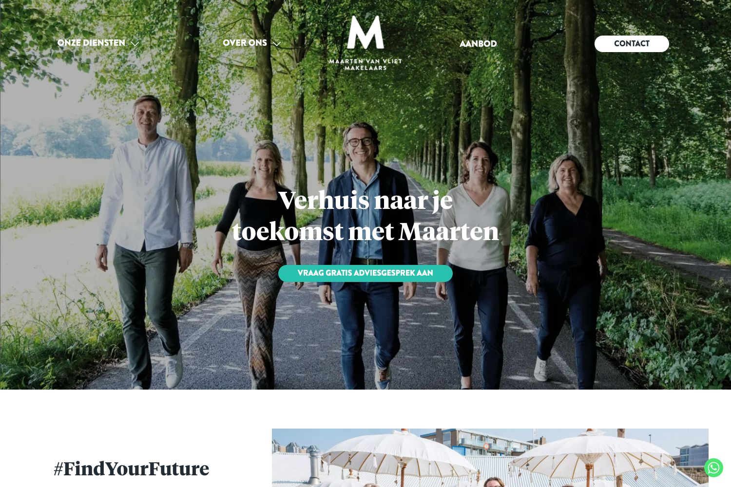 Website screenshot https://maartenvanvlietmakelaars.nl