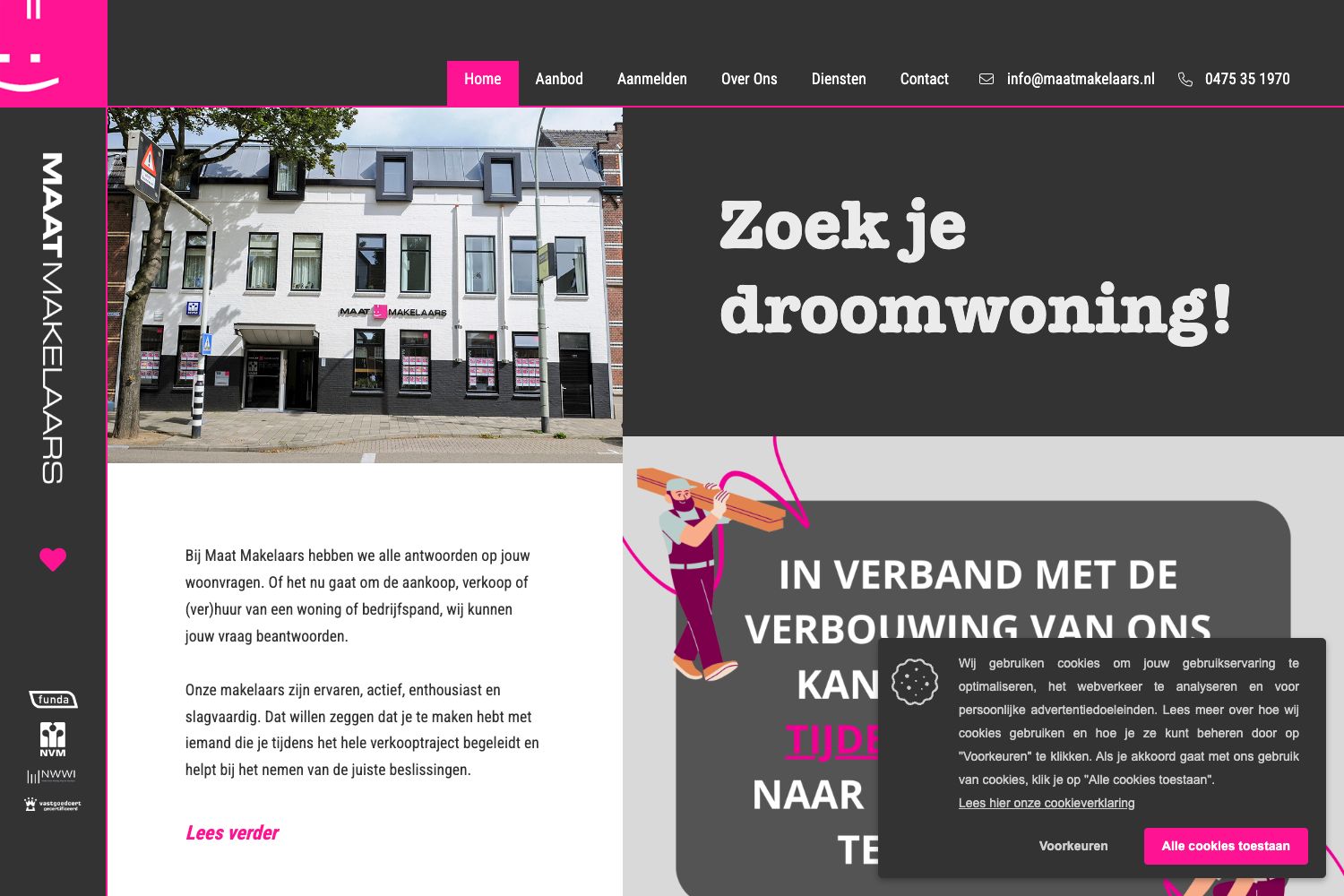 Website screenshot https://maatmakelaars.nl