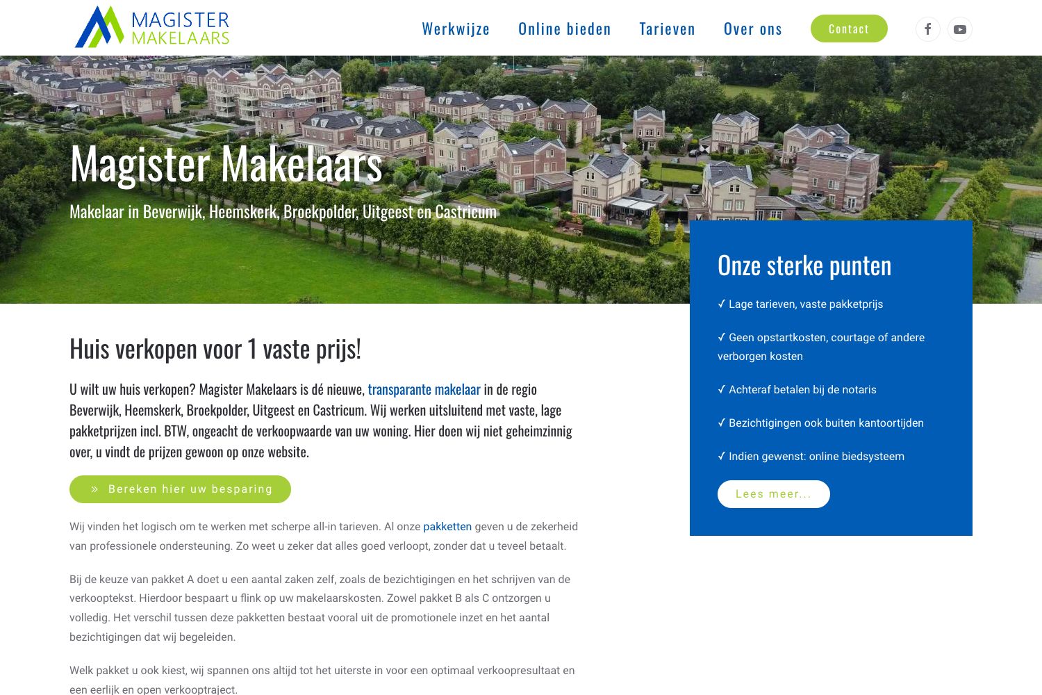 Website screenshot https://magister-makelaars.nl