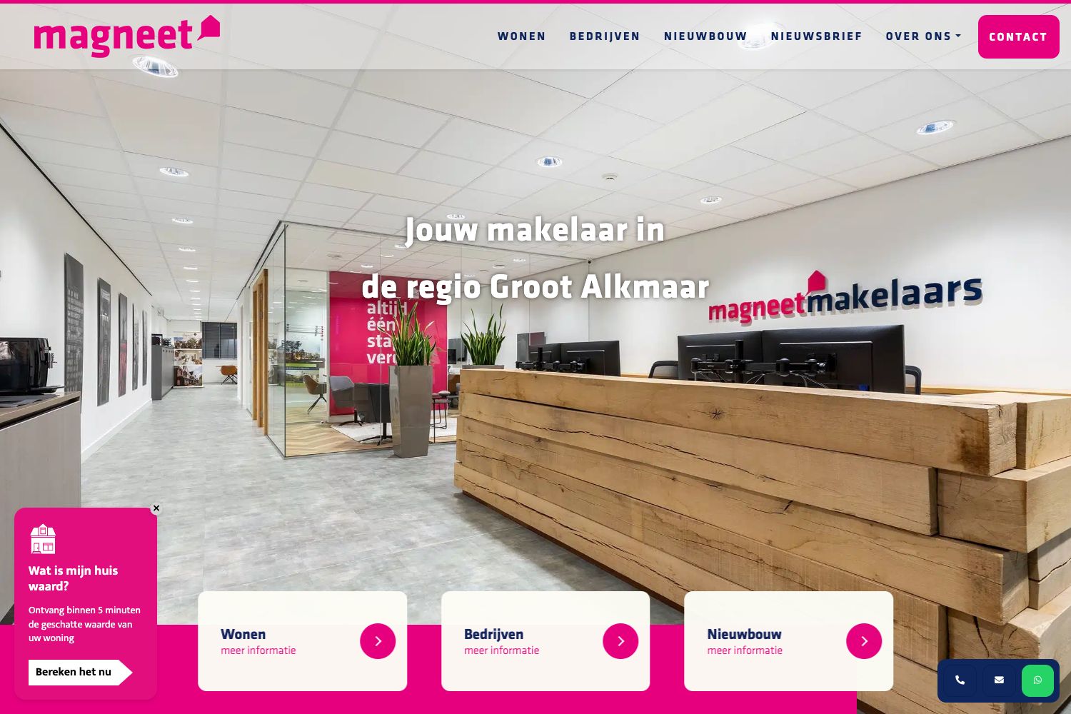 Website screenshot https://magneetmakelaars.nl