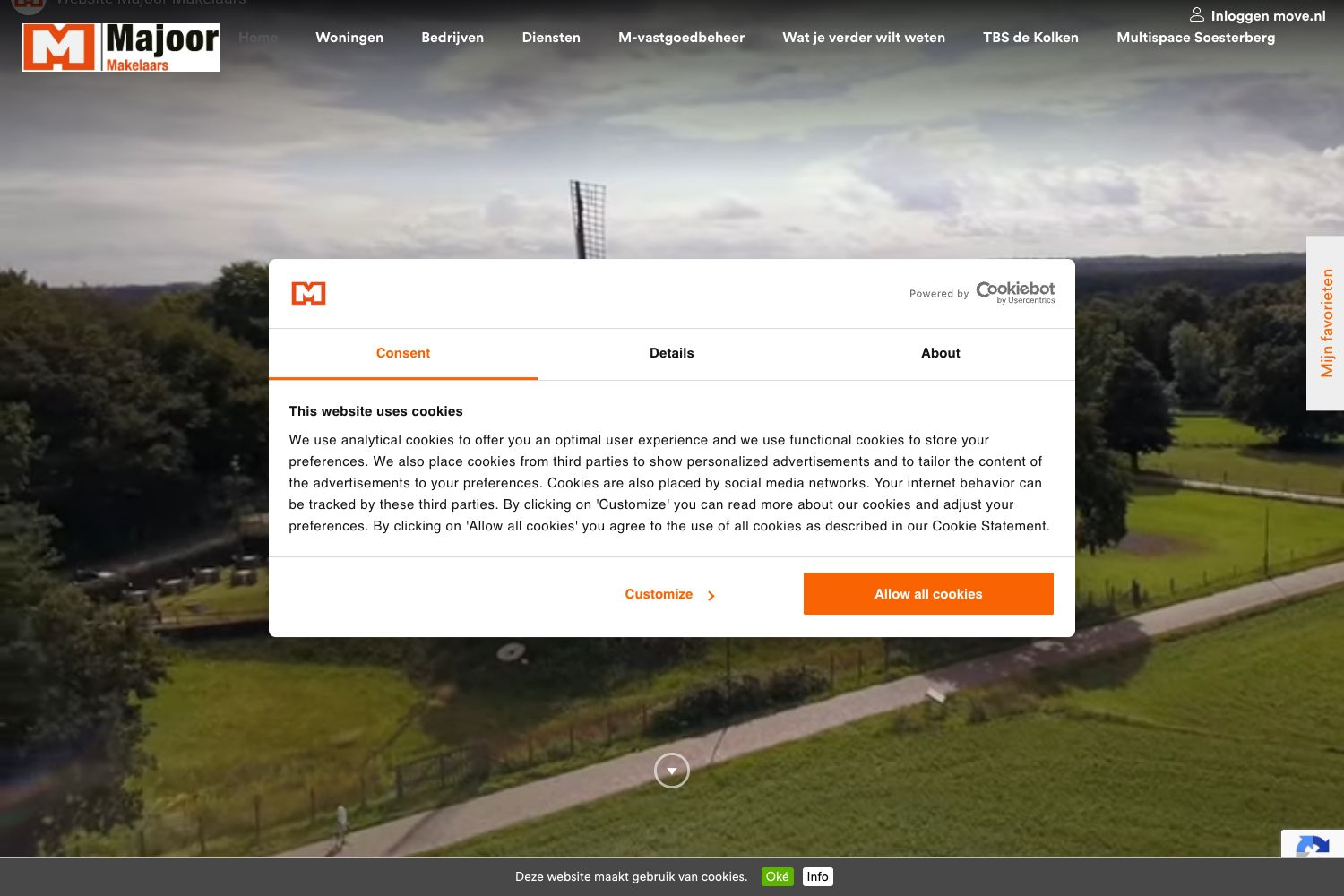 Website screenshot https://makelaarsmajoor.nl