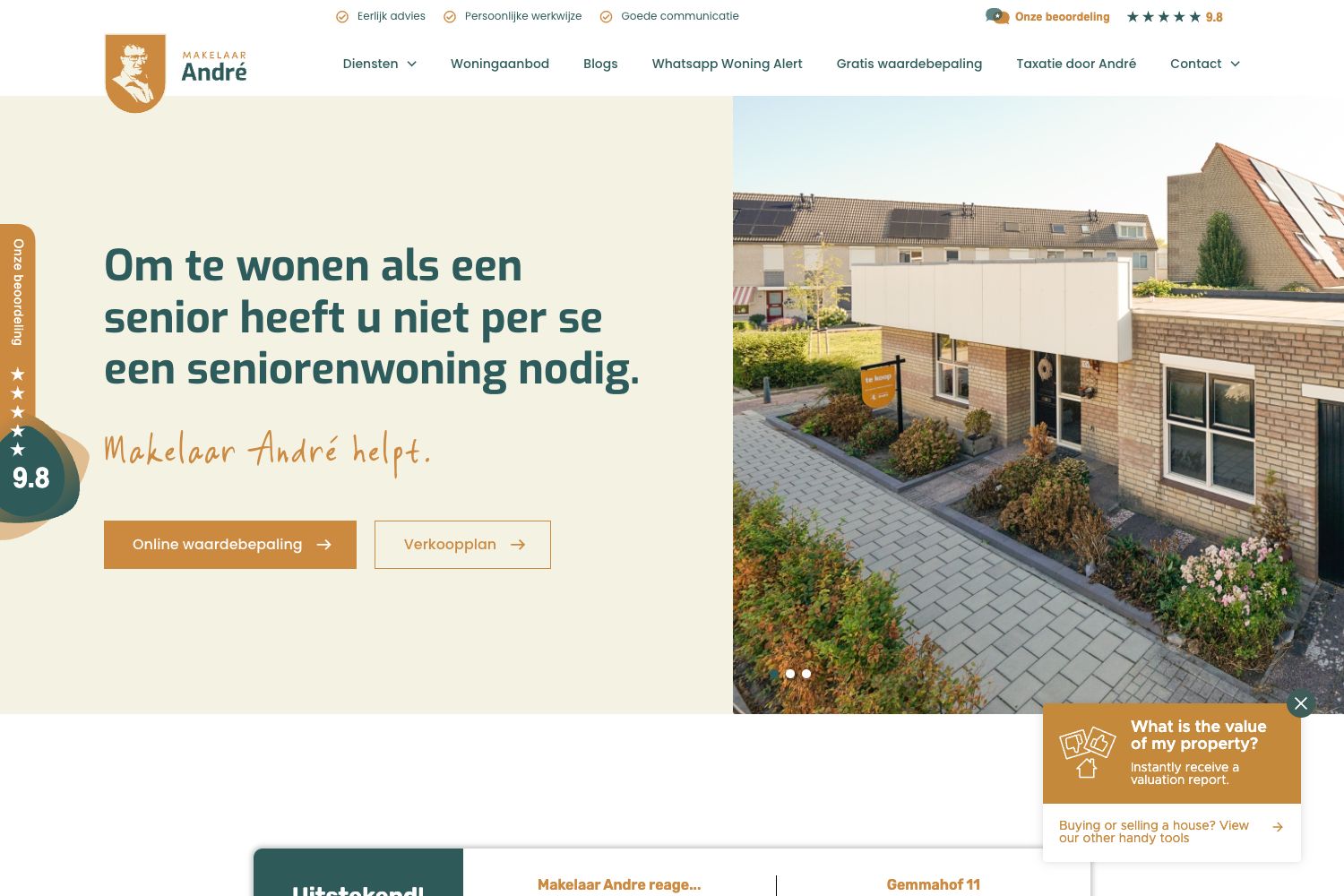 Website screenshot https://makelaarandre.nl