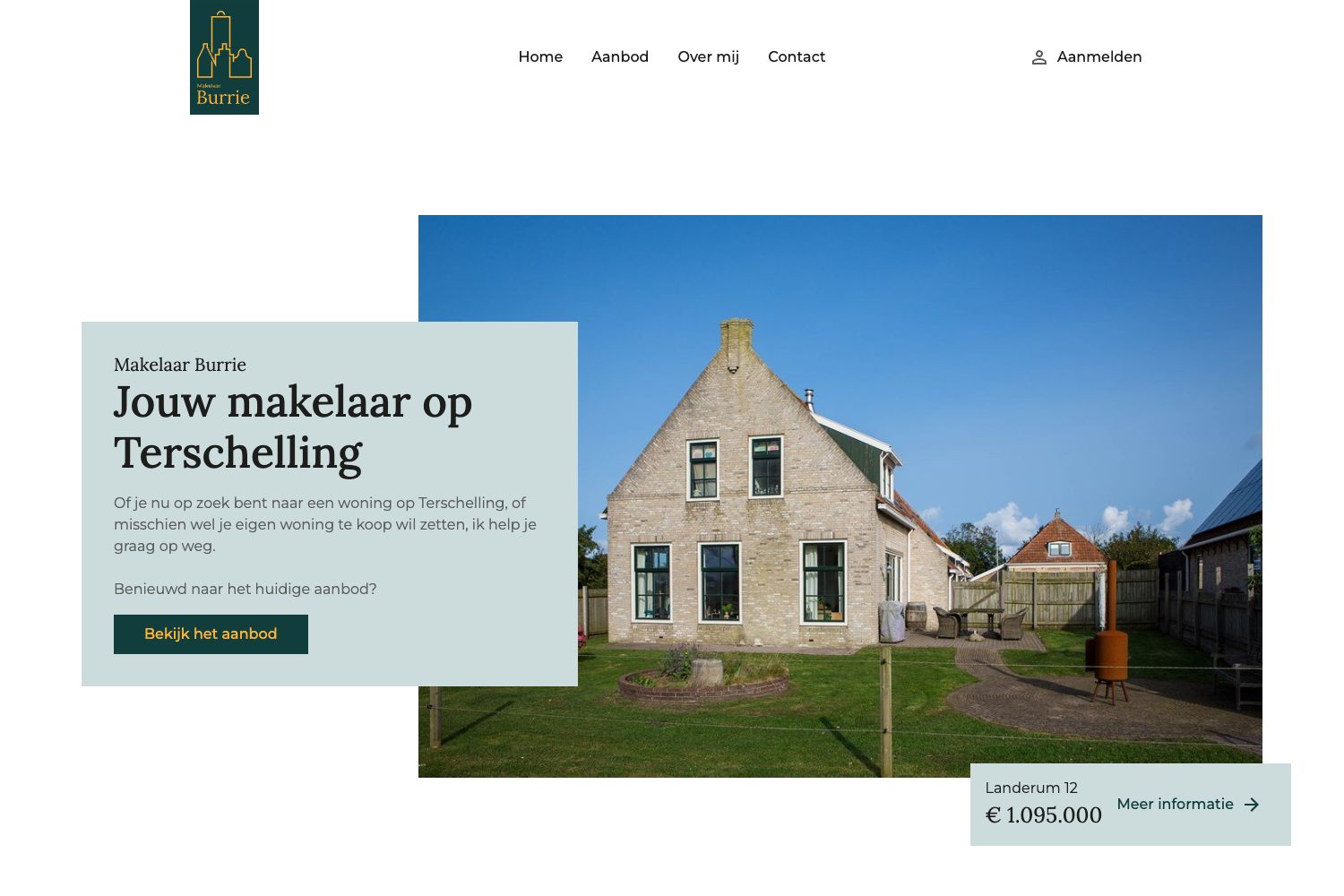 Website screenshot https://makelaarburrie.nl