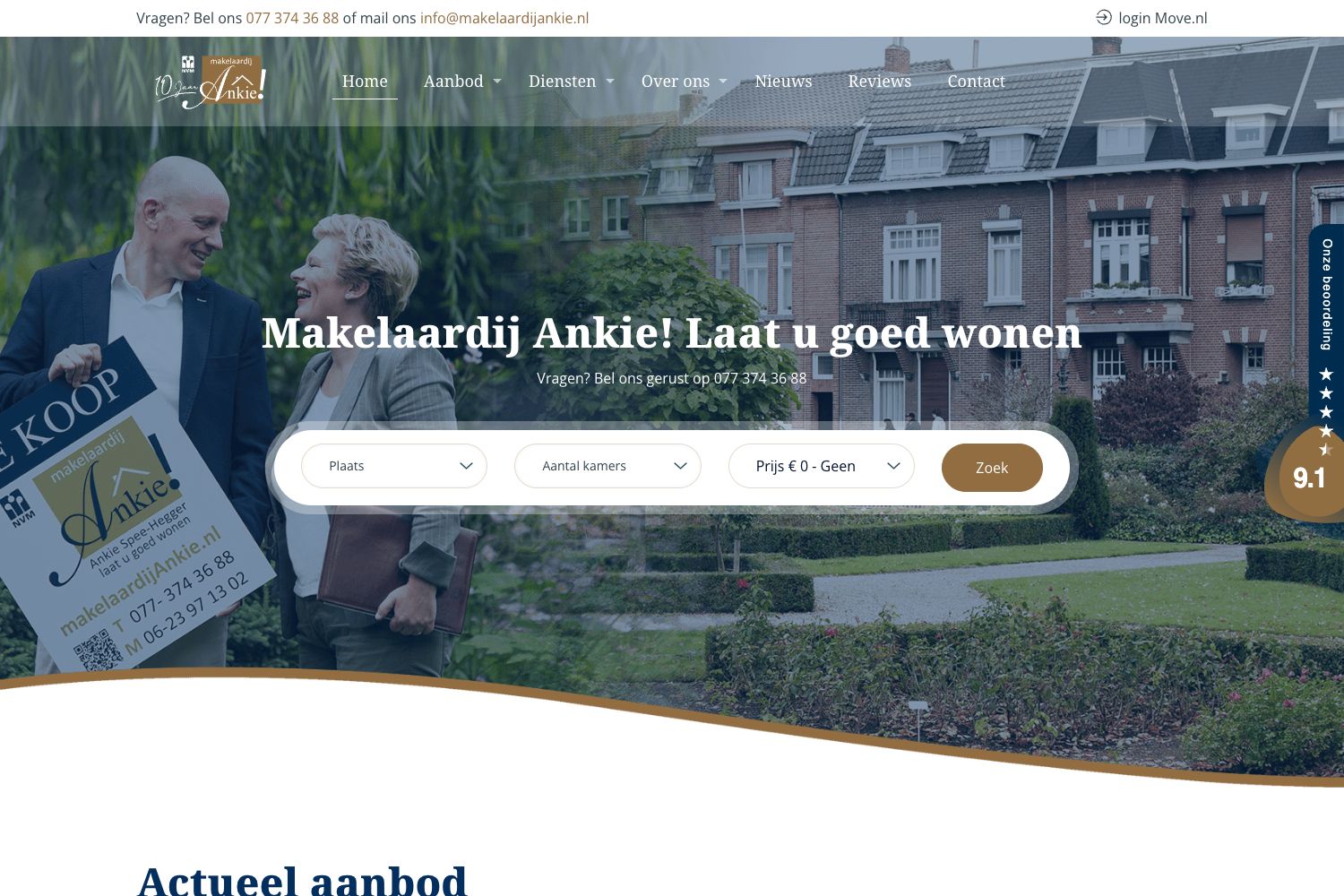 Website screenshot https://makelaardijankie.nl