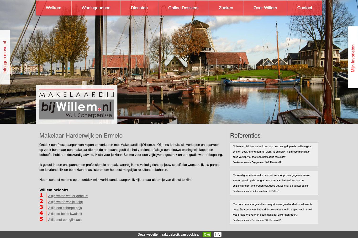 Website screenshot https://bijwillem.nl