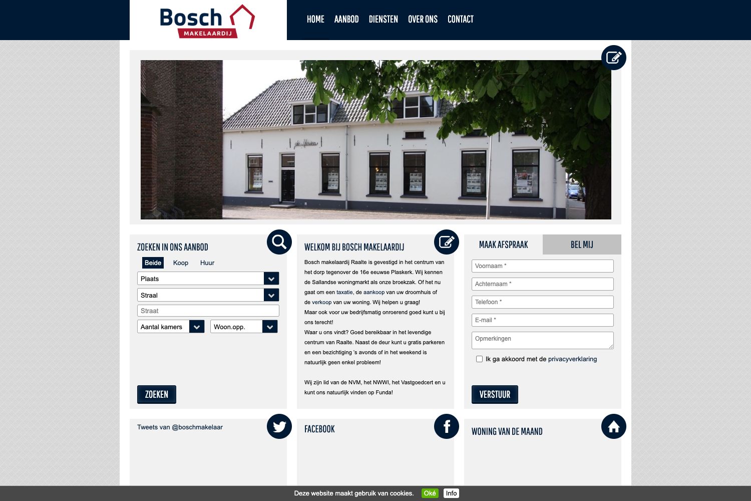 Website screenshot https://boschmakelaardij.nl