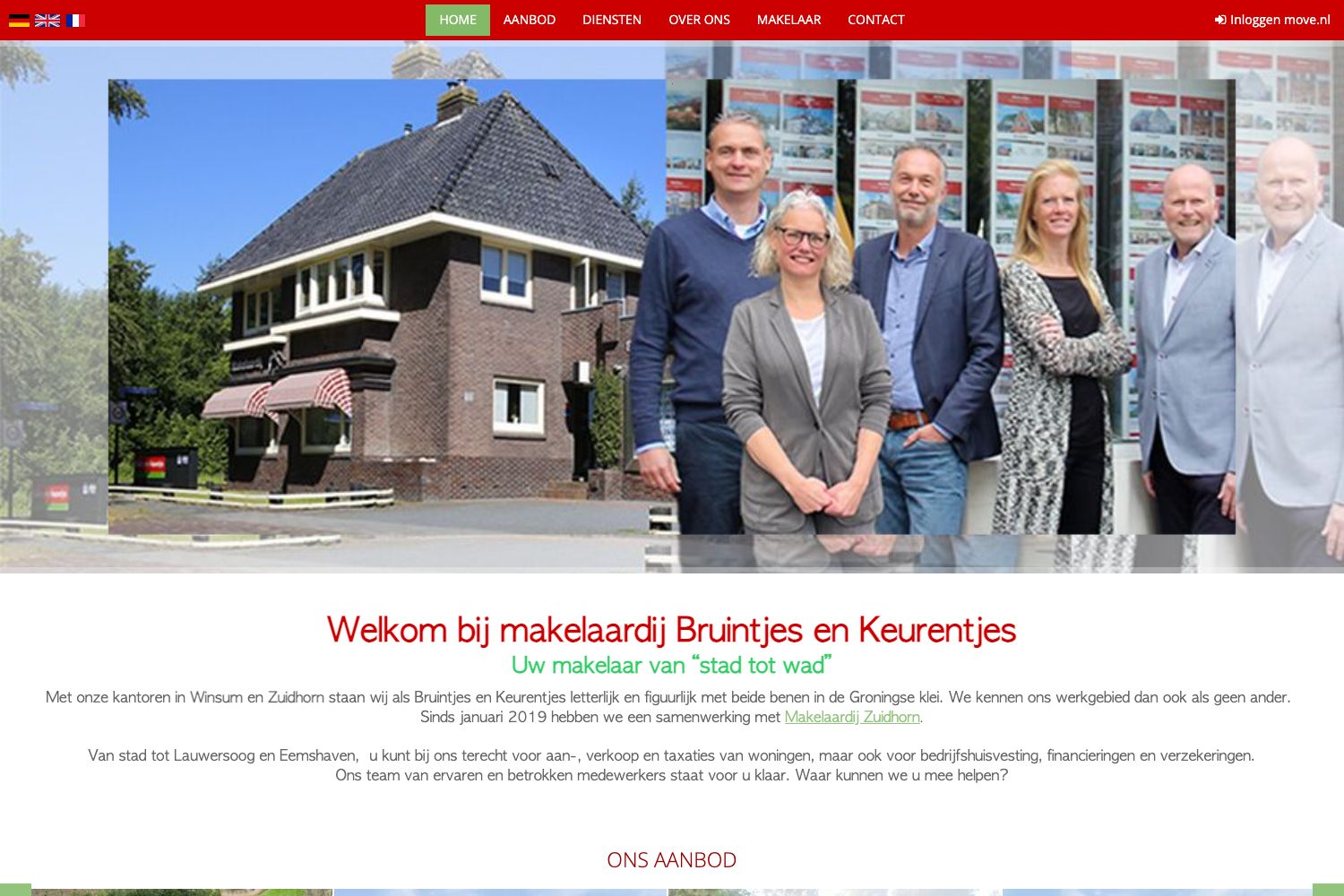 Website screenshot https://bruintjesenkeurentjes.nl