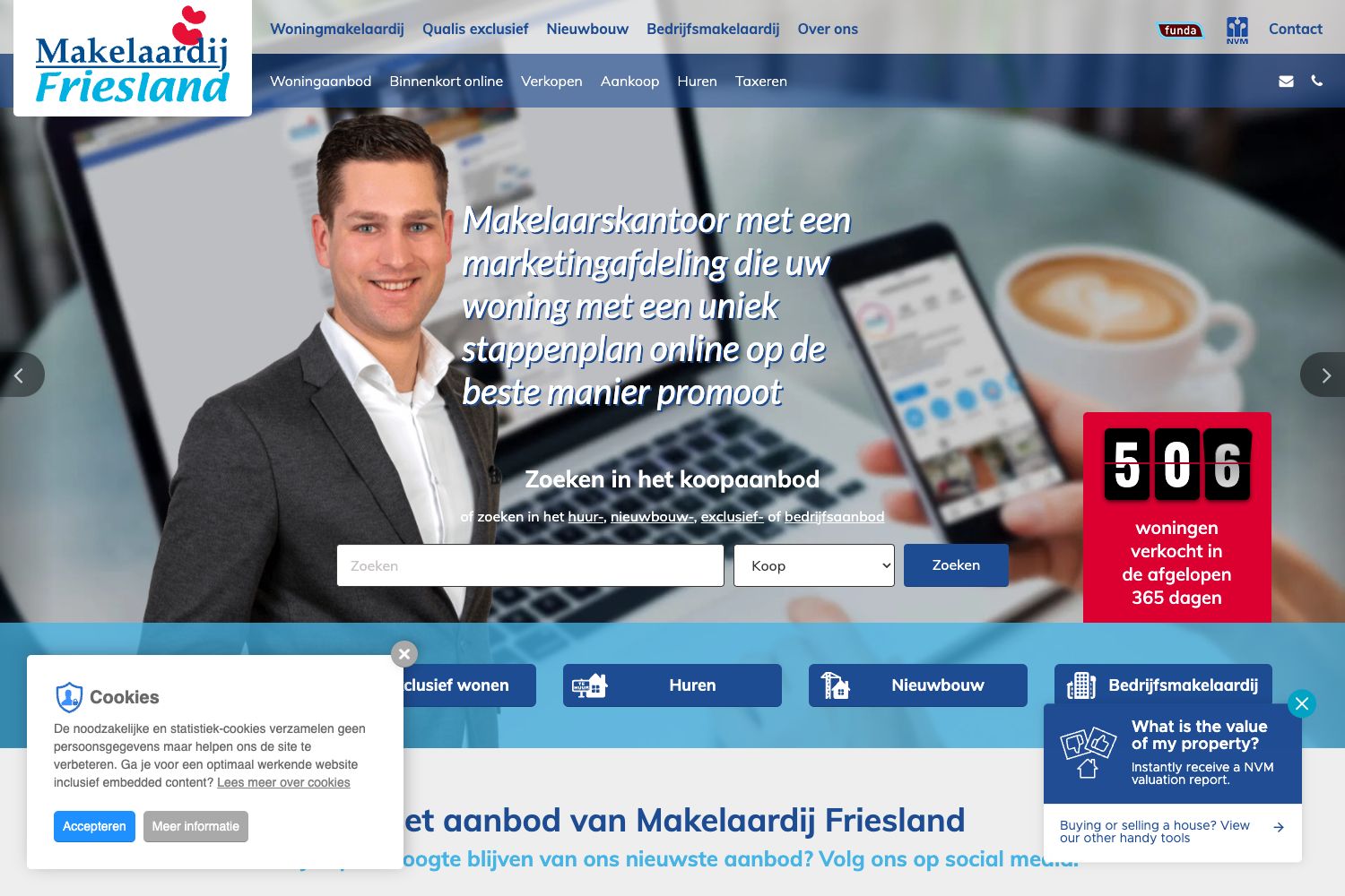 Website screenshot https://makelaardijfriesland.nl