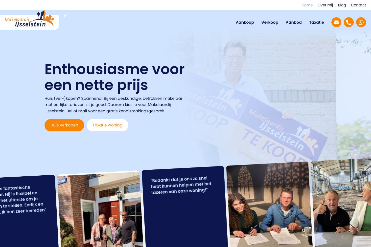 Website screenshot https://makelaardij-ijsselstein.nl