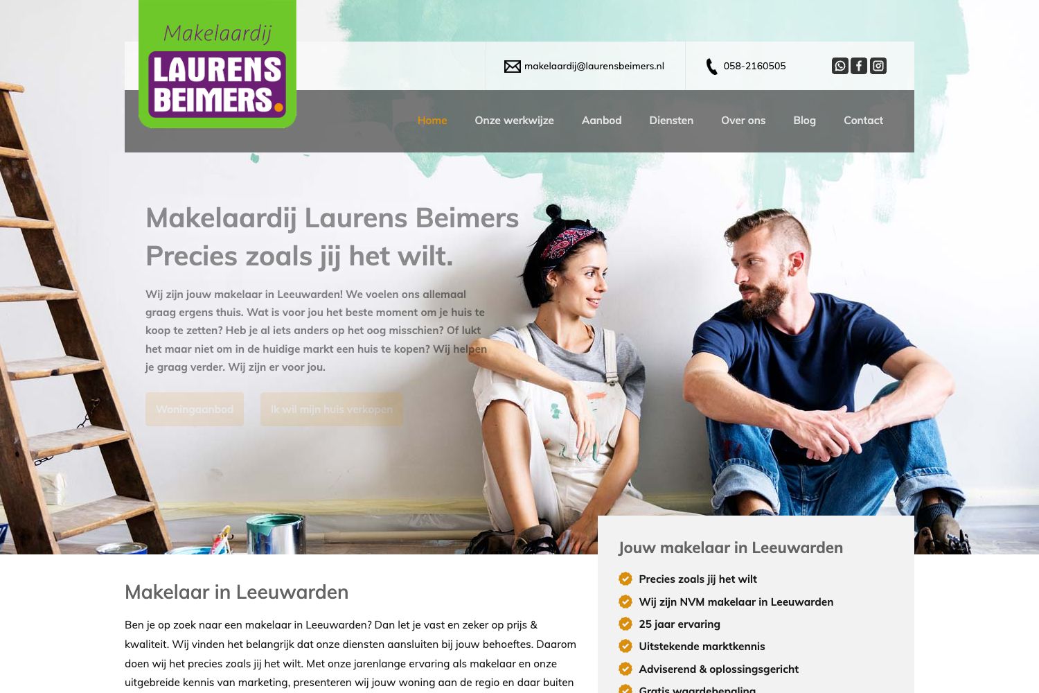 Website screenshot https://laurensbeimers.nl